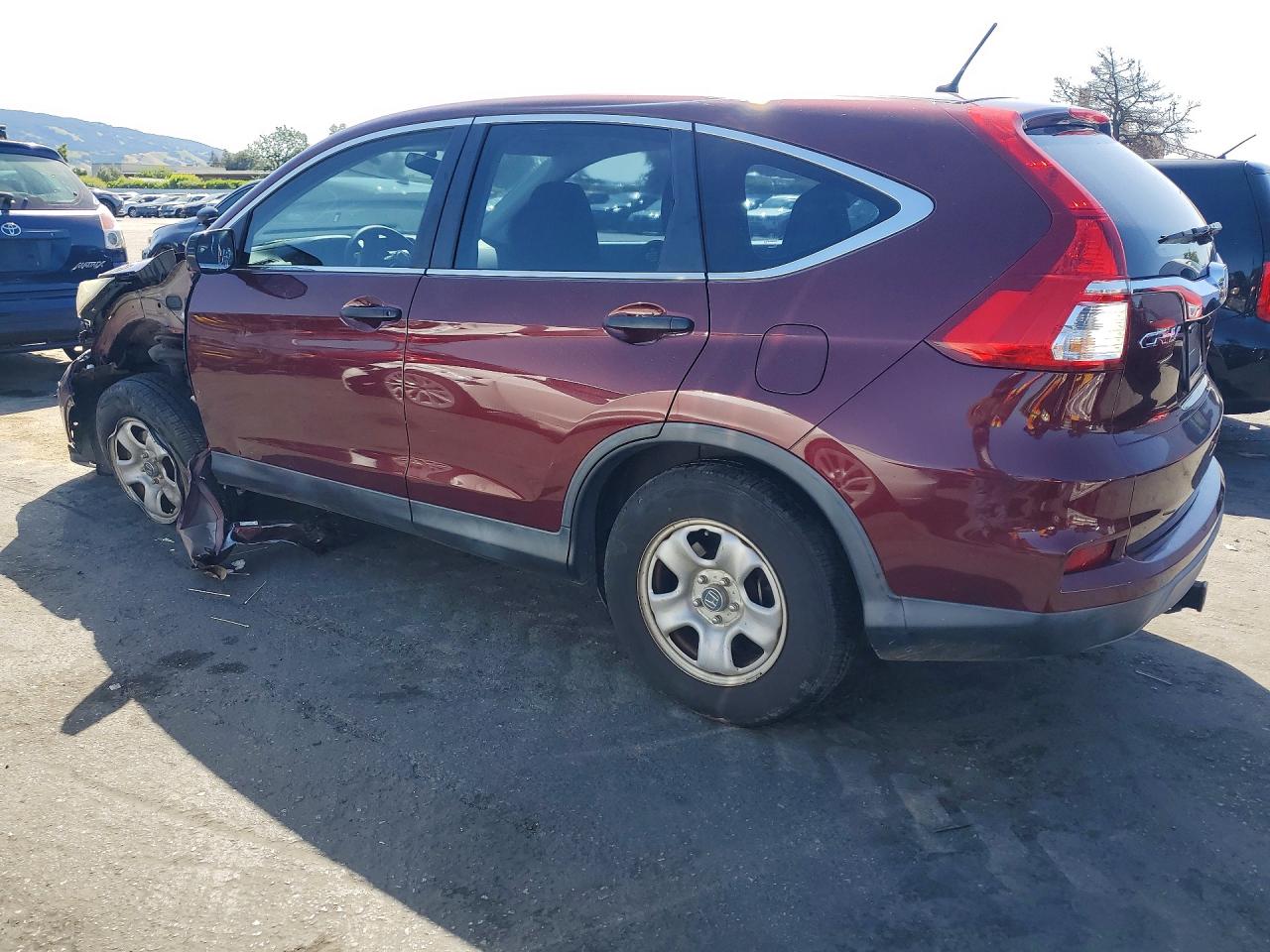 2015 Honda Cr-v Lx Maroon vin: 2HKRM4H35FH627015