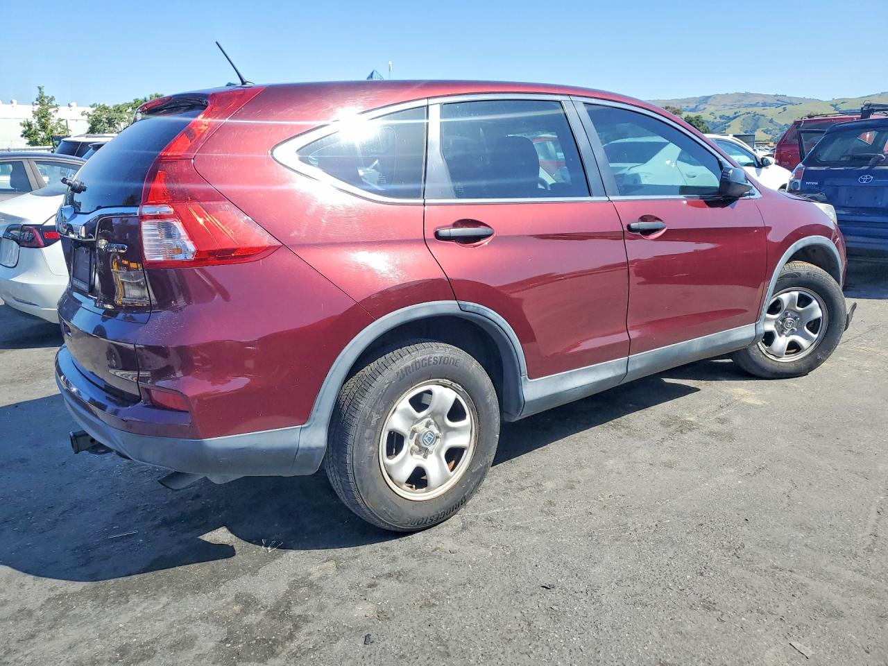 2015 Honda Cr-v Lx Maroon vin: 2HKRM4H35FH627015