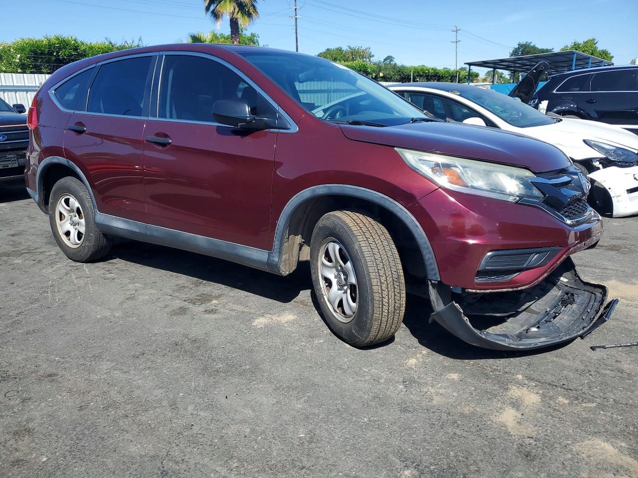 2015 Honda Cr-v Lx Maroon vin: 2HKRM4H35FH627015