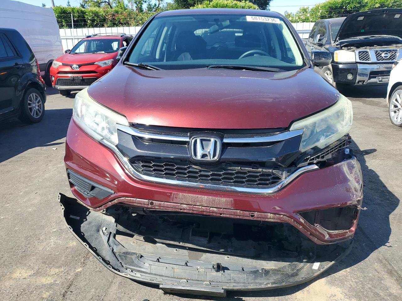 2015 Honda Cr-v Lx Maroon vin: 2HKRM4H35FH627015