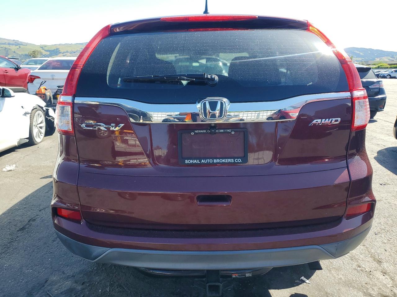2015 Honda Cr-v Lx Maroon vin: 2HKRM4H35FH627015