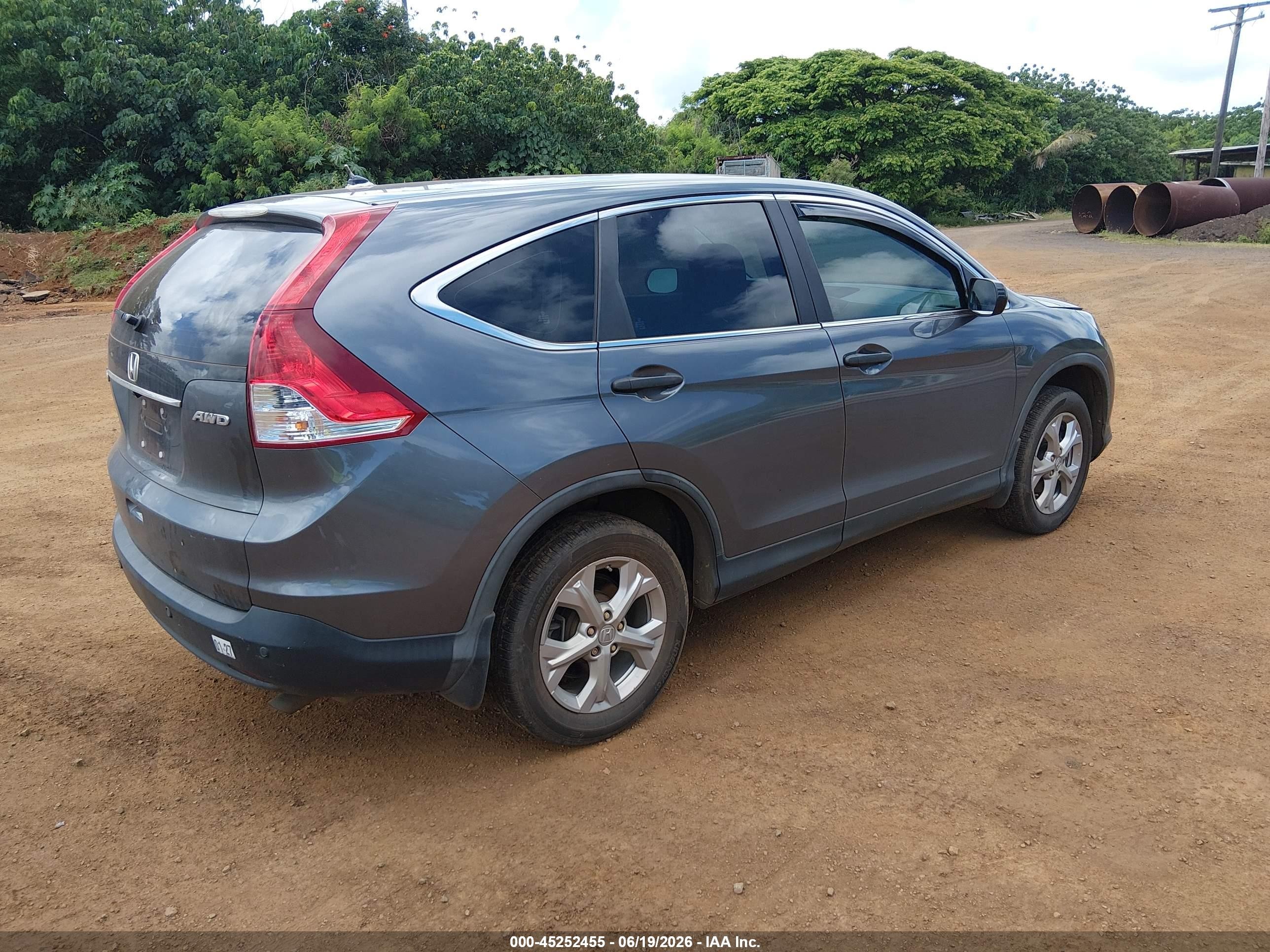 2013 Honda Cr-v Lx Gray vin: 2HKRM4H36DH620362