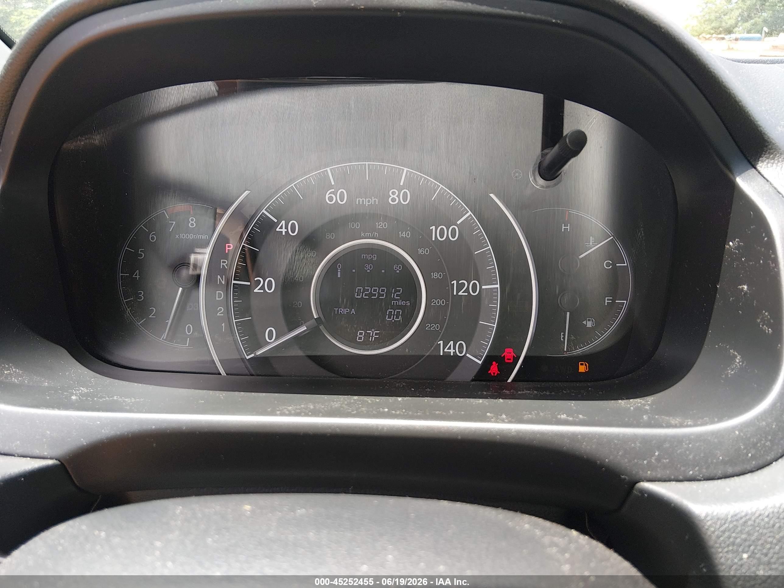 2013 Honda Cr-v Lx Gray vin: 2HKRM4H36DH620362