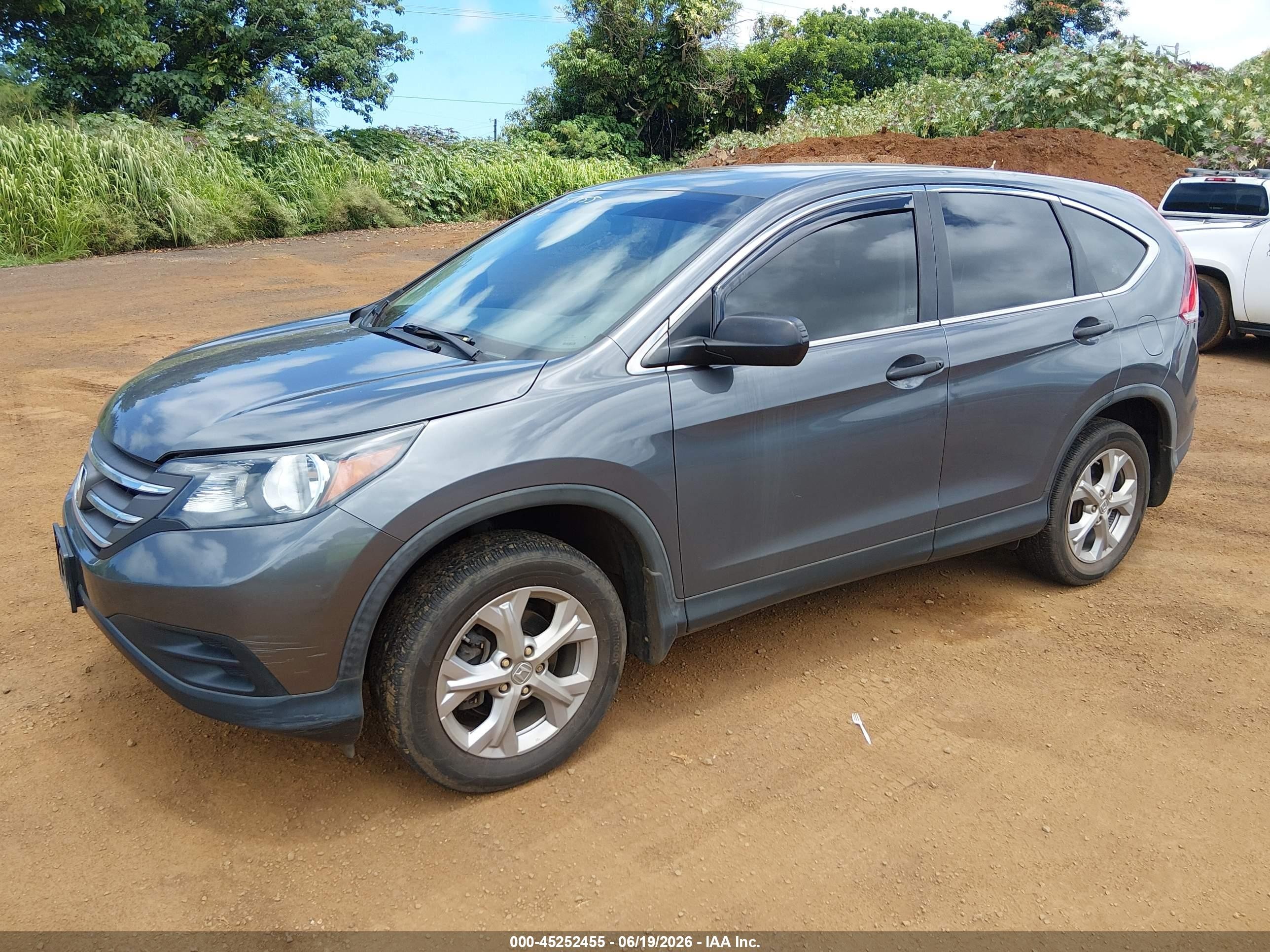 2013 Honda Cr-v Lx Gray vin: 2HKRM4H36DH620362