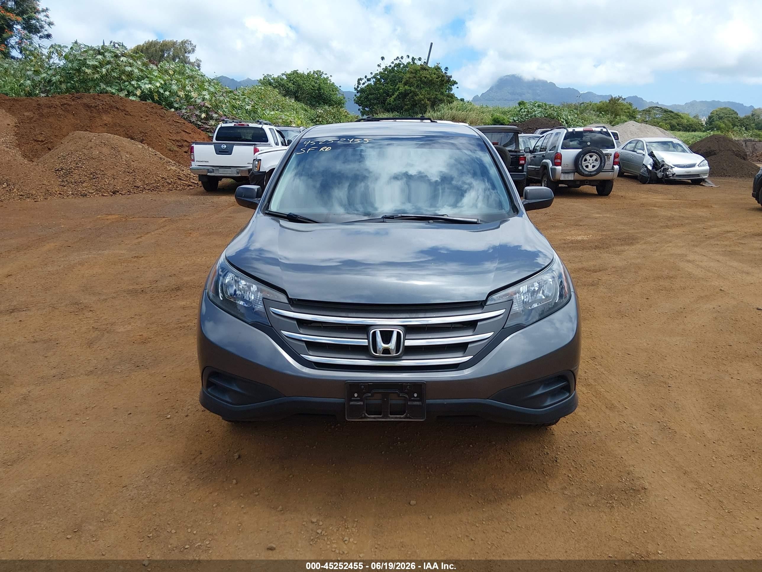 2013 Honda Cr-v Lx Gray vin: 2HKRM4H36DH620362