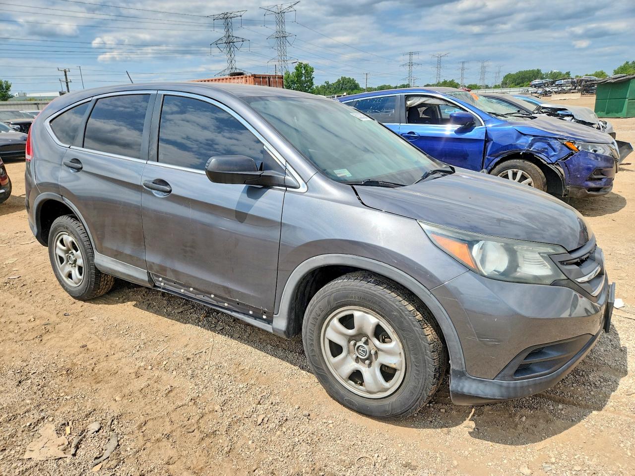 2013 Honda Cr-v Lx Gray vin: 2HKRM4H36DH639316