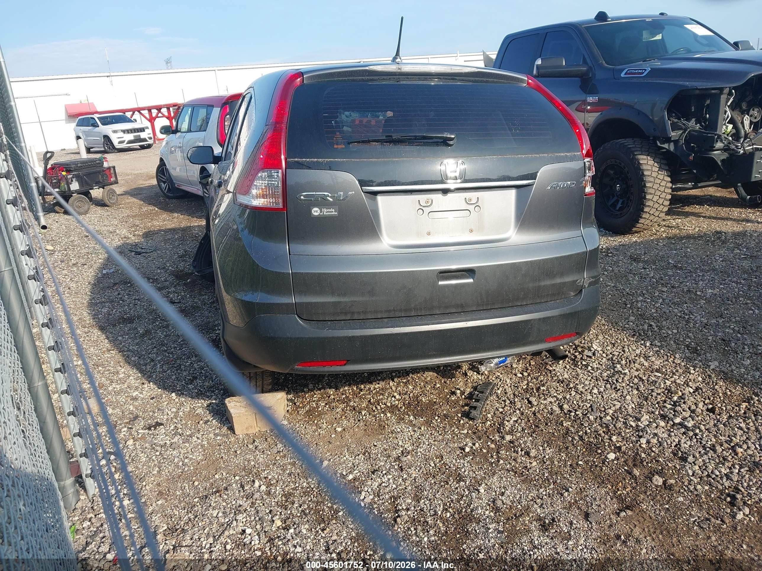 2013 Honda Cr-v Lx Gray vin: 2HKRM4H36DH643236