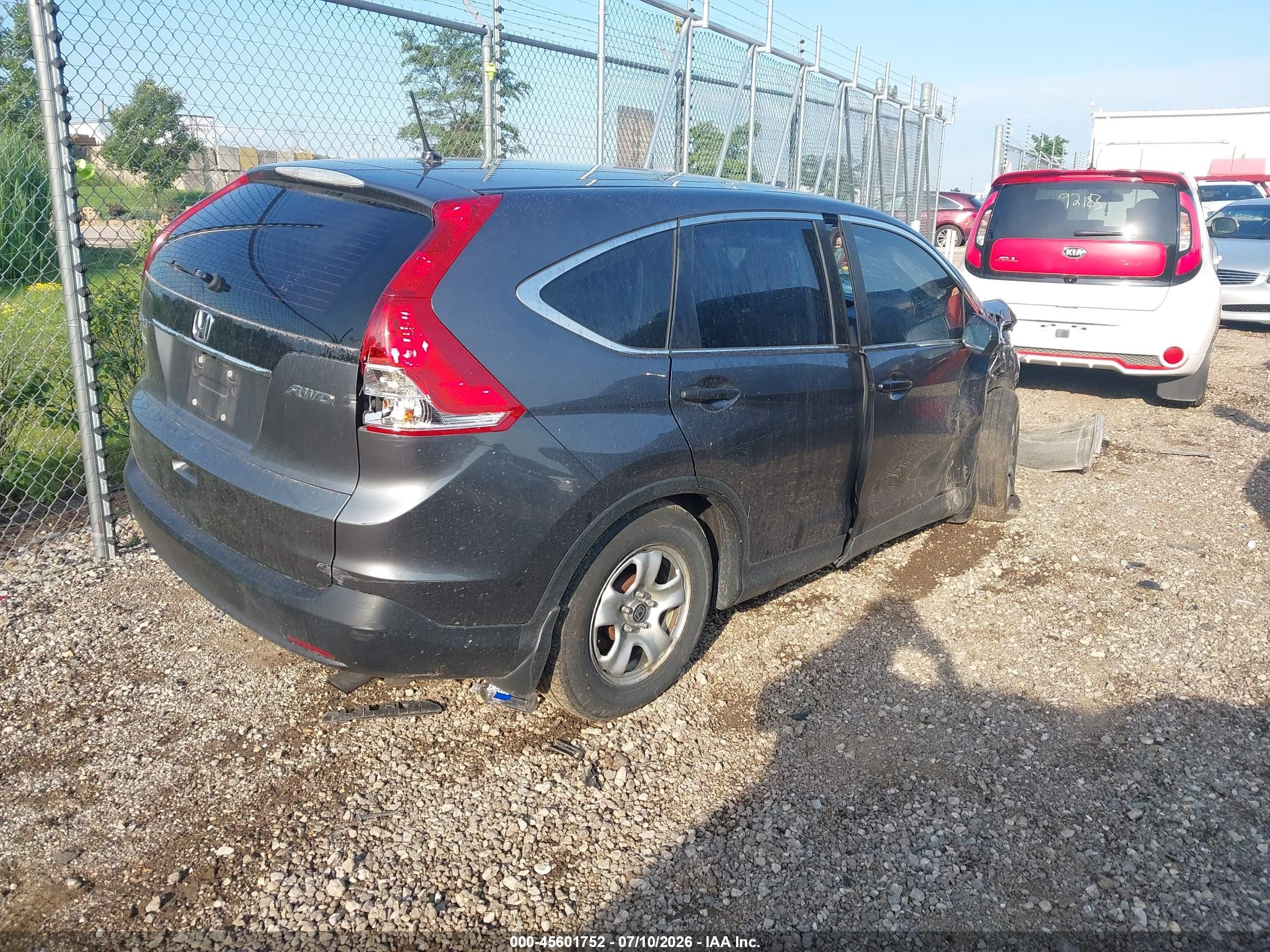 2013 Honda Cr-v Lx Gray vin: 2HKRM4H36DH643236