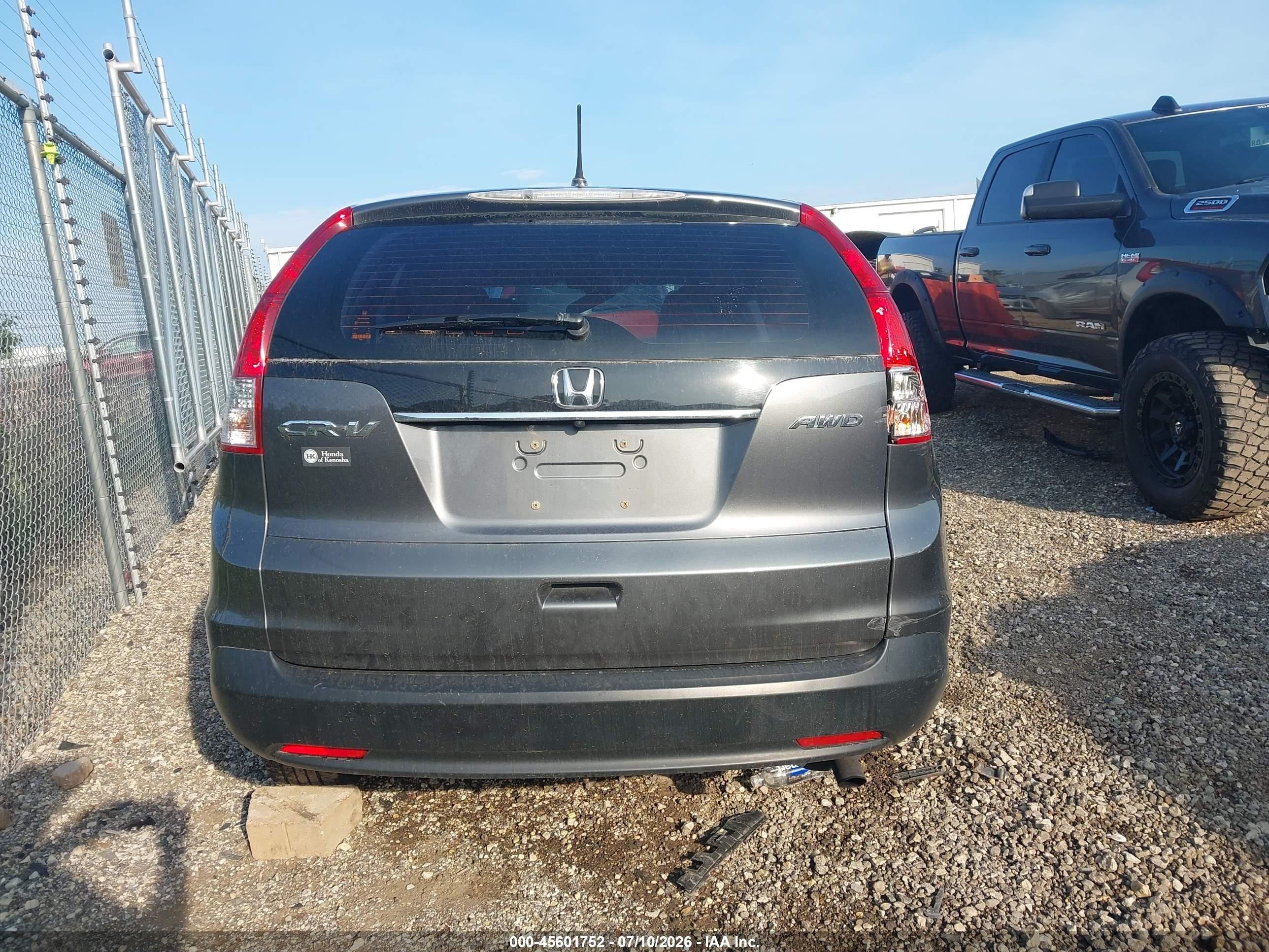 2013 Honda Cr-v Lx Gray vin: 2HKRM4H36DH643236