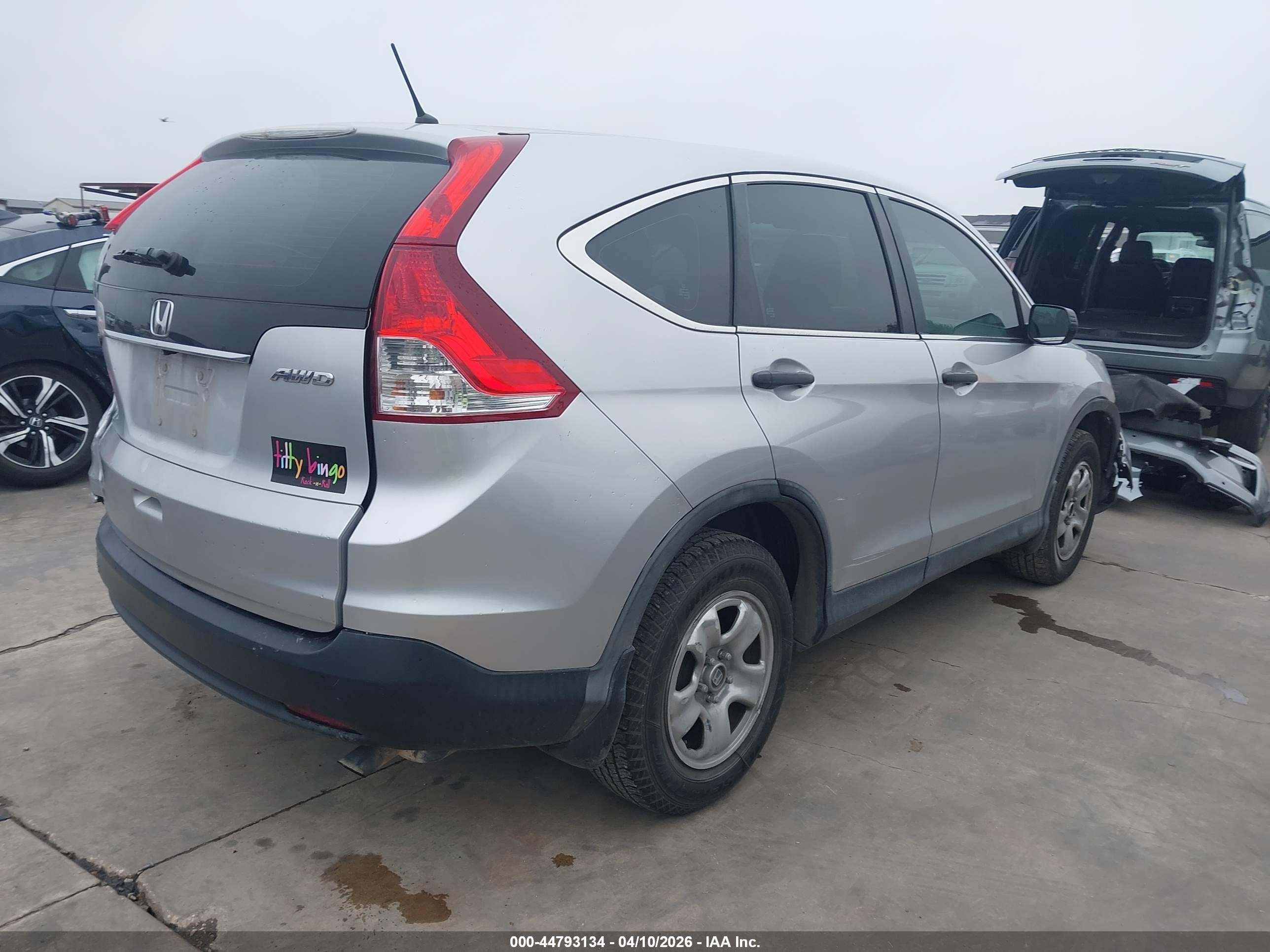 2013 Honda Cr-v Lx Gray vin: 2HKRM4H36DH652700