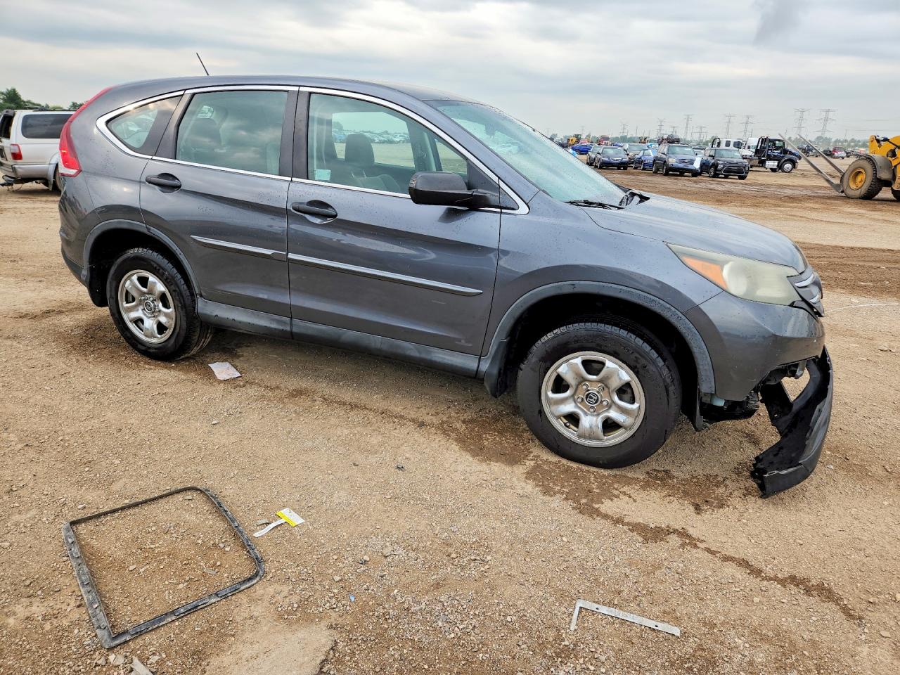 2013 Honda Cr-v Lx Gray vin: 2HKRM4H36DH653331