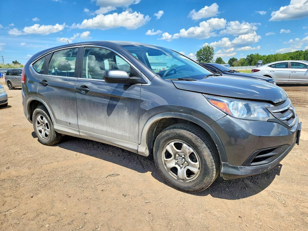2014 Honda Cr-v Lx Gray vin: 2HKRM4H36EH616992