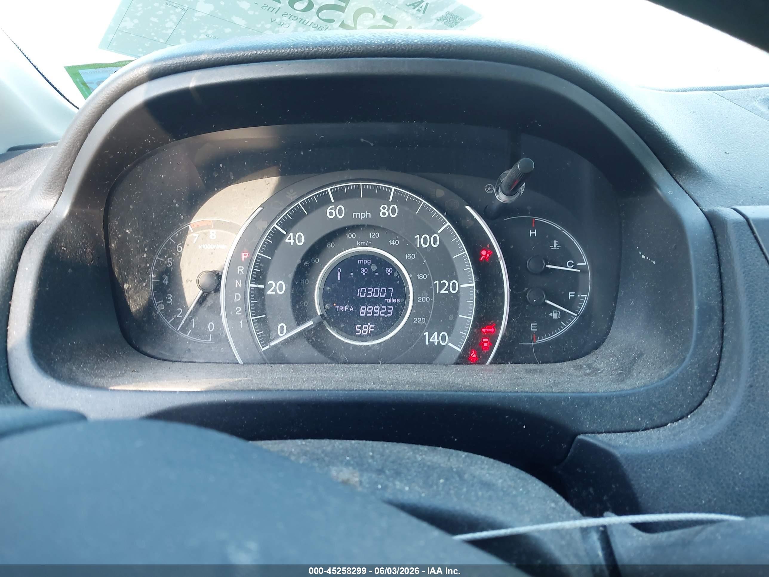 2014 Honda Cr-v Lx Blue vin: 2HKRM4H36EH635476