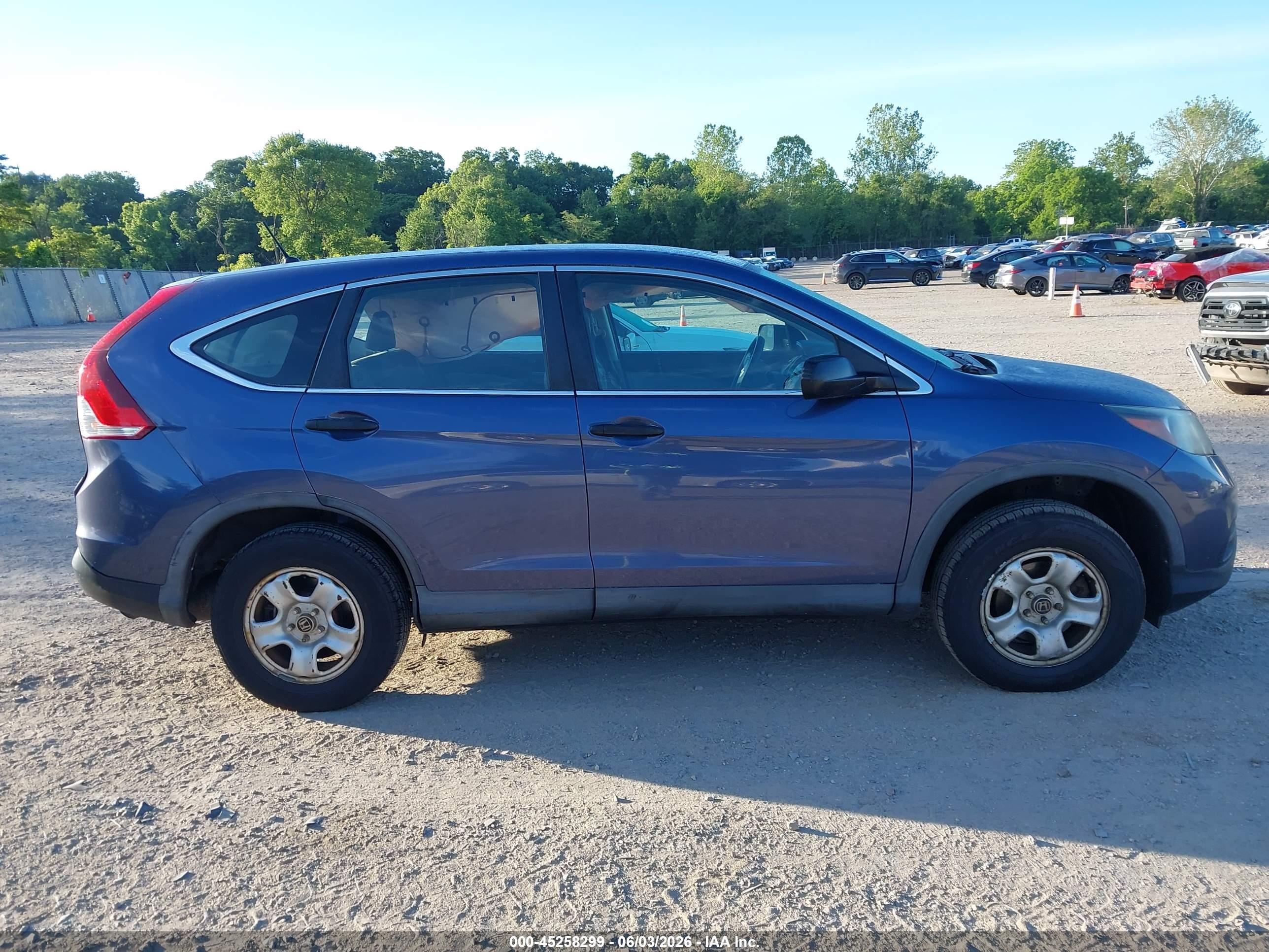 2014 Honda Cr-v Lx Blue vin: 2HKRM4H36EH635476