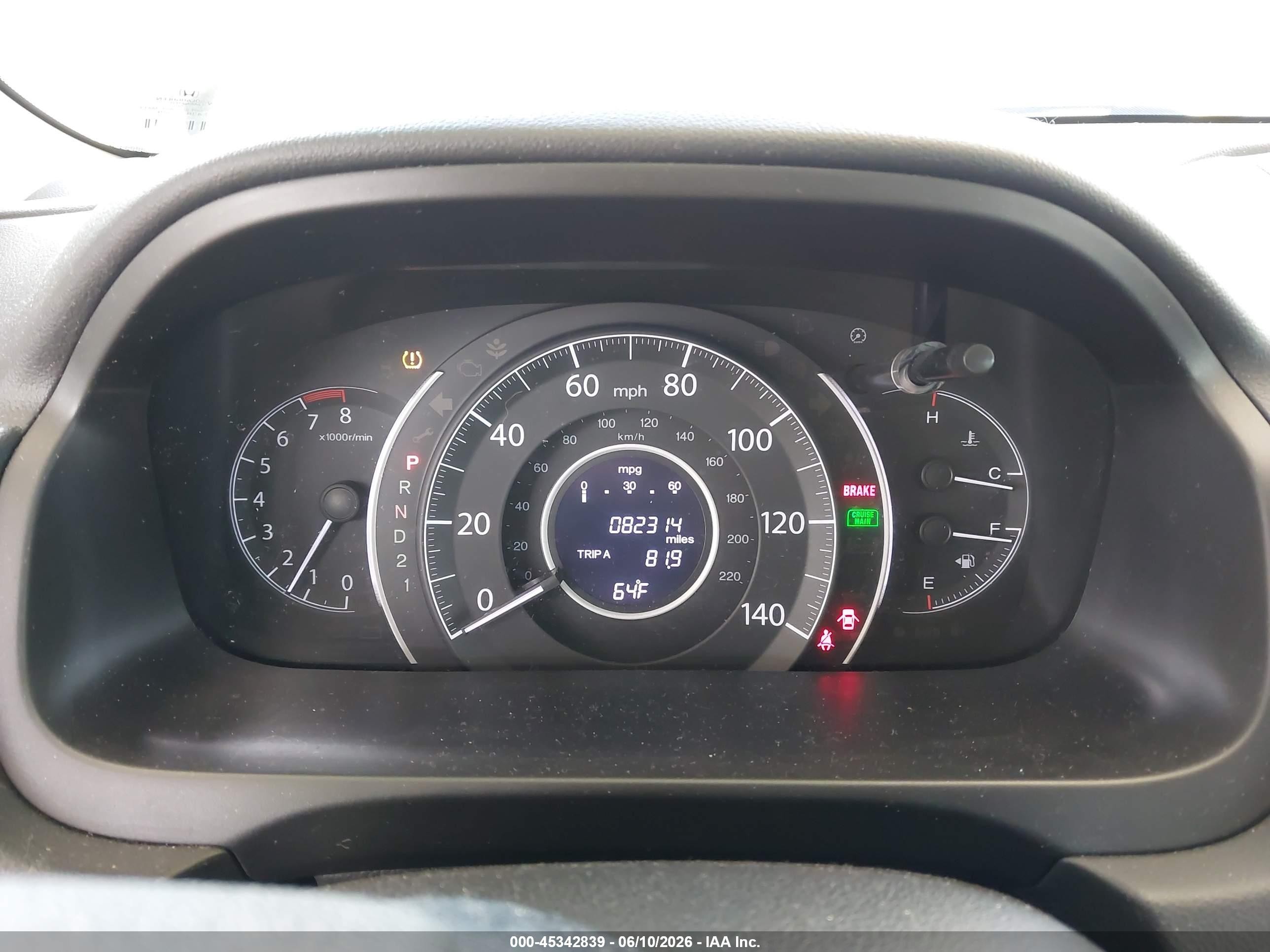 2014 Honda Cr-v Lx Серый vin: 2HKRM4H36EH643948
