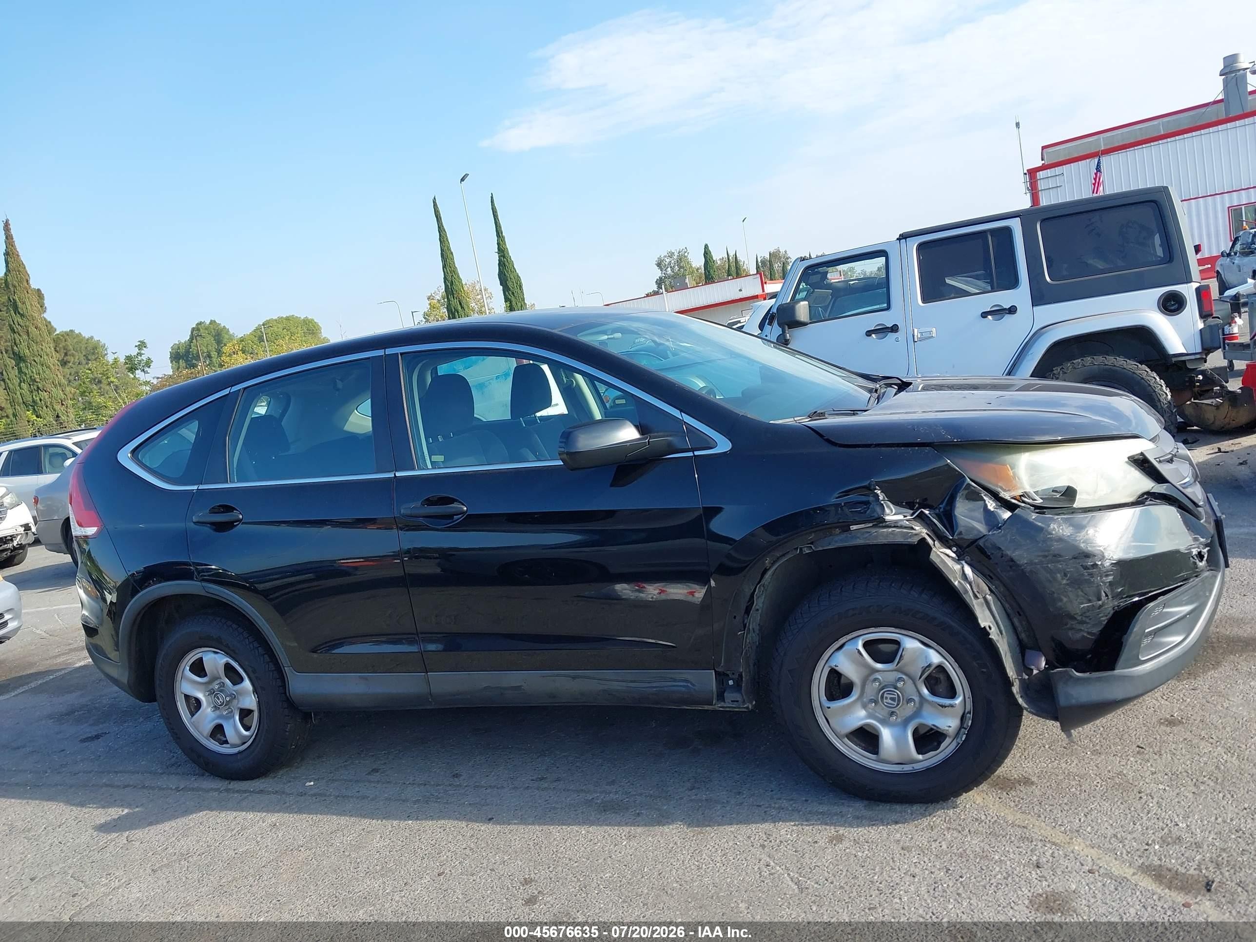 2014 Honda Cr-v Lx Black vin: 2HKRM4H36EH648535