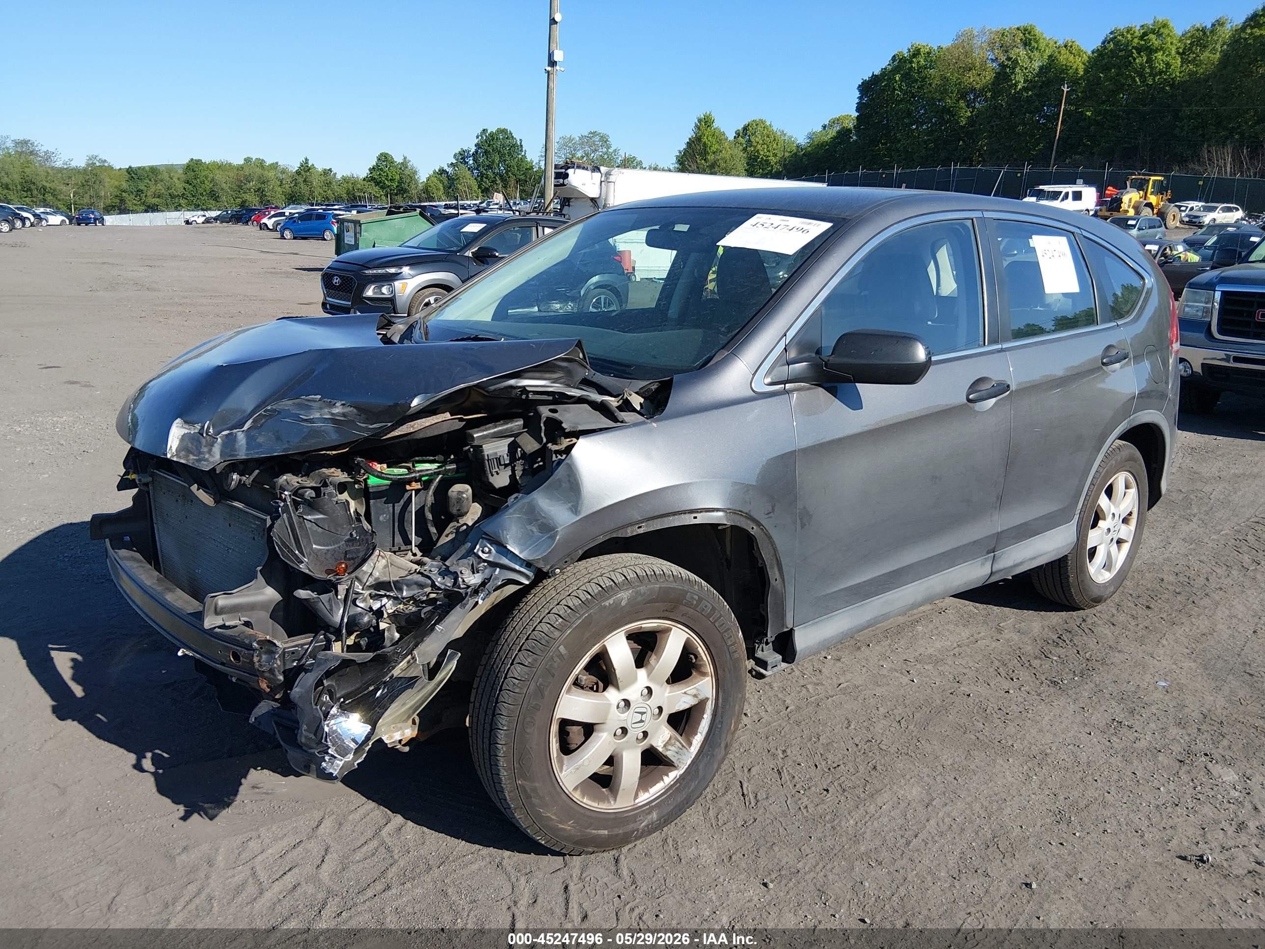 2014 Honda Cr-v Lx Gray vin: 2HKRM4H36EH710001