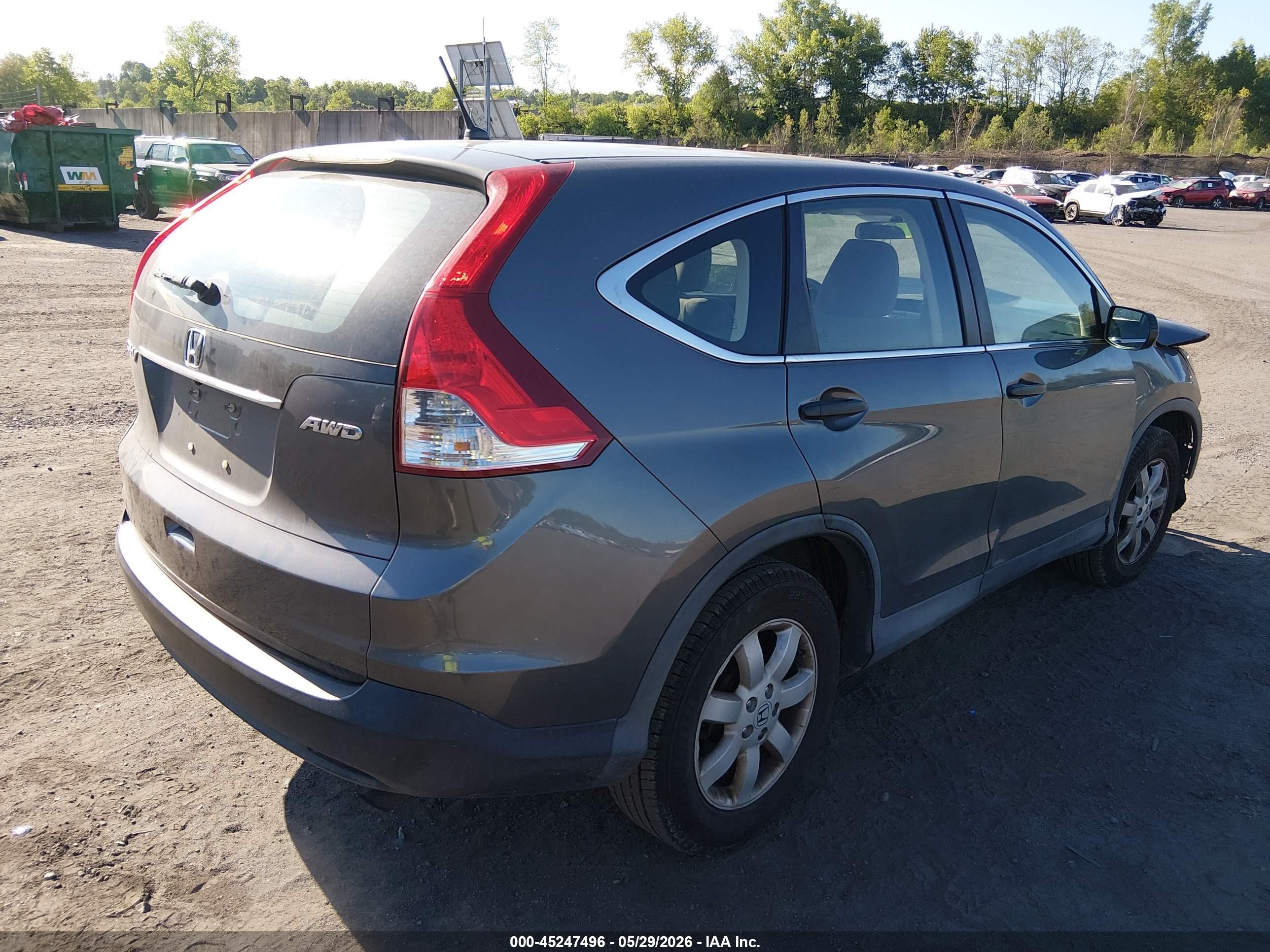 2014 Honda Cr-v Lx Gray vin: 2HKRM4H36EH710001