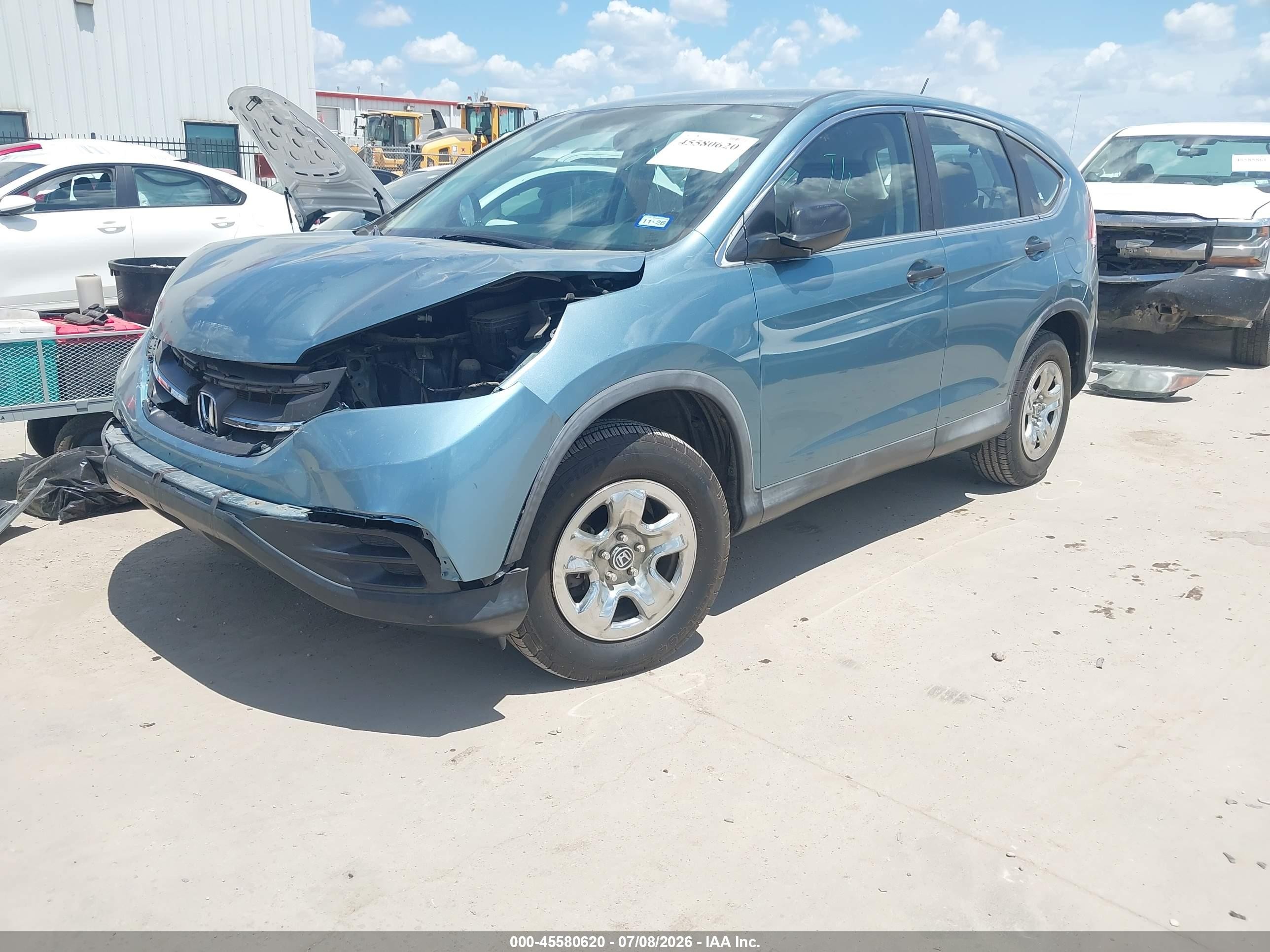 2014 Honda Cr-v Lx Blue vin: 2HKRM4H36EH725744