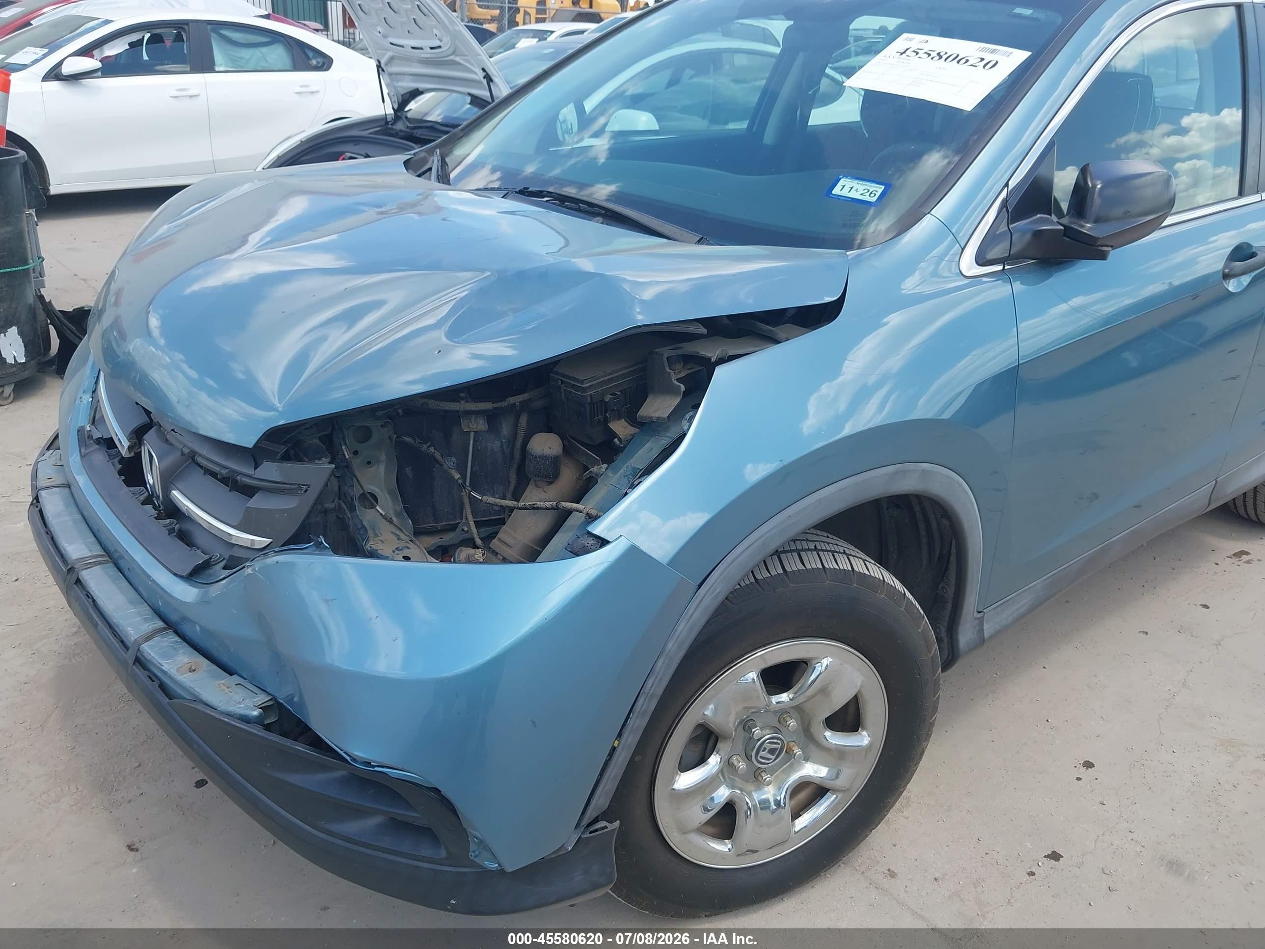 2014 Honda Cr-v Lx Blue vin: 2HKRM4H36EH725744