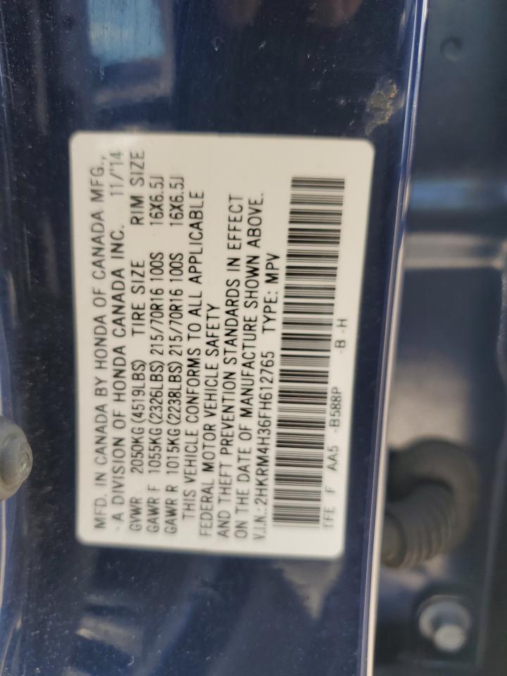 2015 Honda Cr-v Lx Blue vin: 2HKRM4H36FH612765