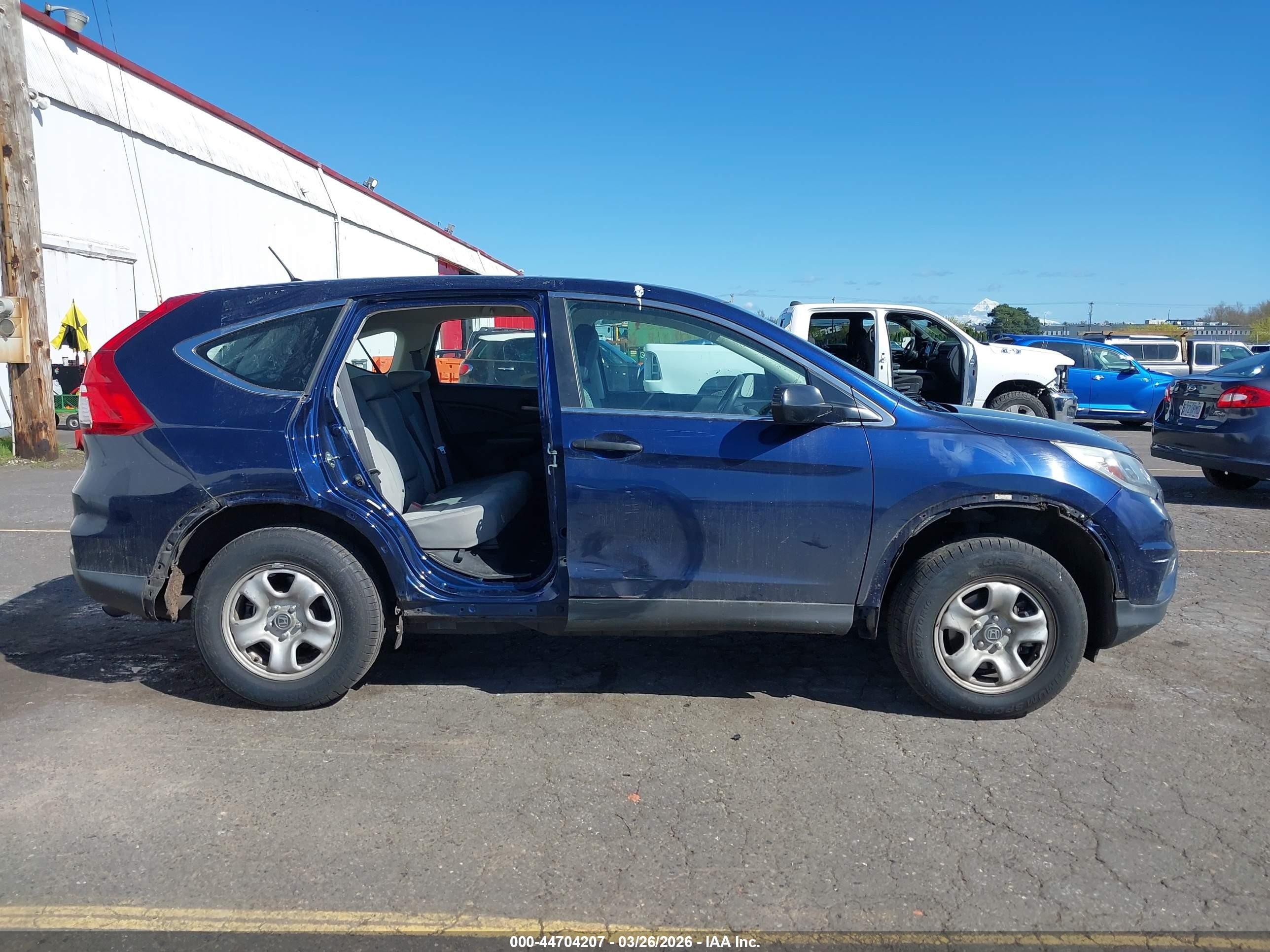 2015 Honda Cr-v Lx Blue vin: 2HKRM4H36FH623362