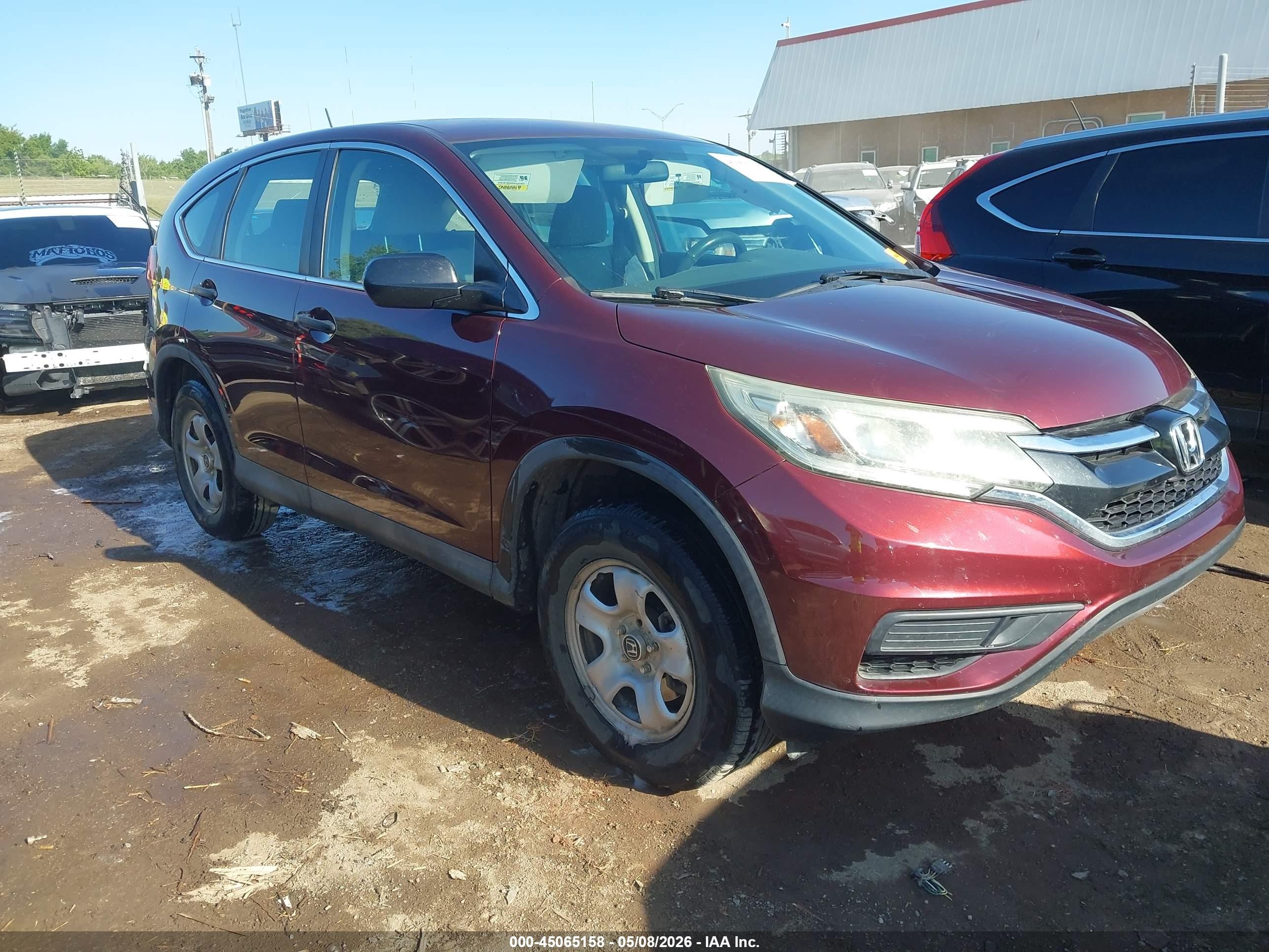 2015 Honda Cr-v Lx Red vin: 2HKRM4H36FH627010