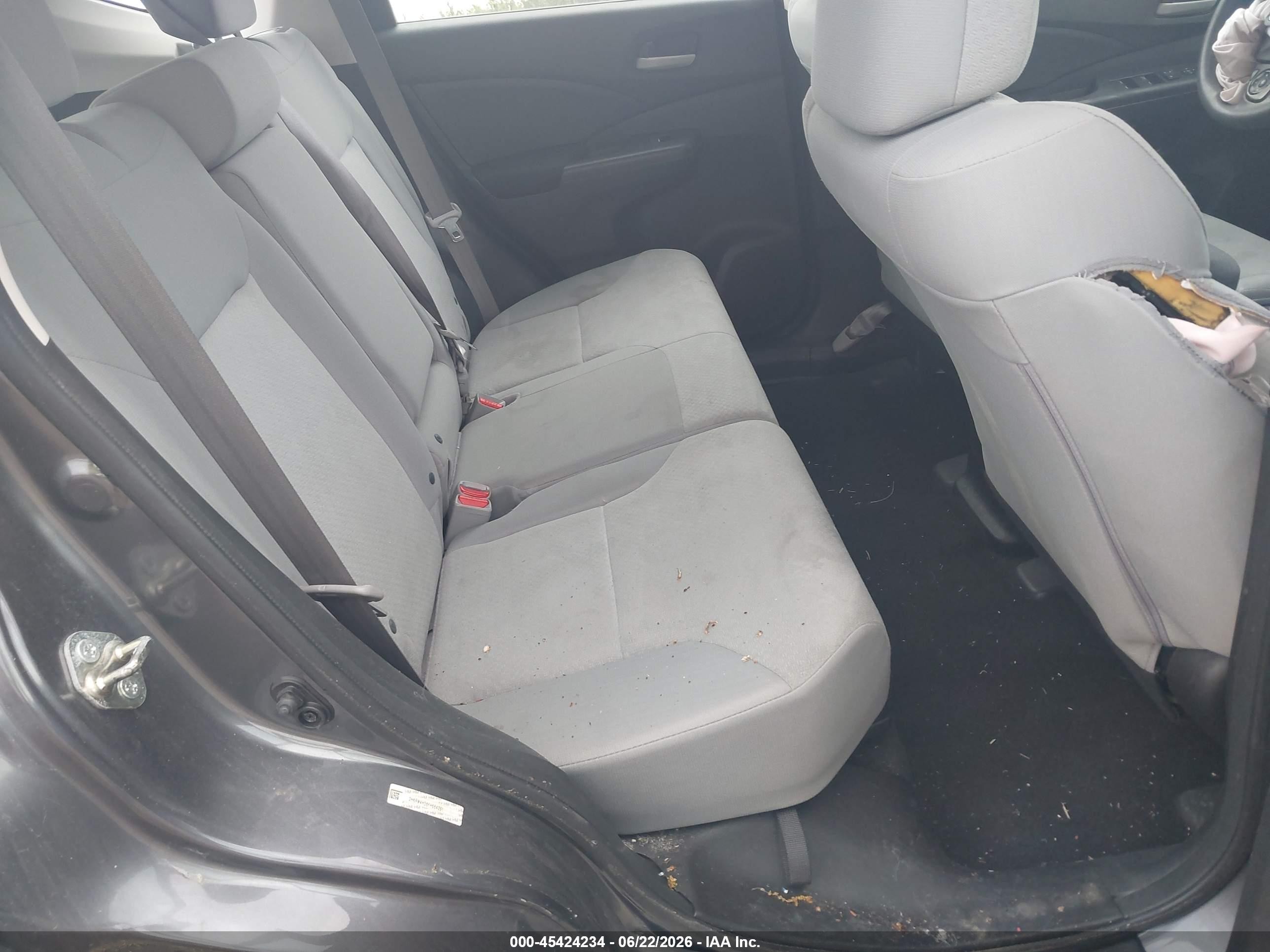2015 Honda Cr-v Lx Gray vin: 2HKRM4H36FH684291