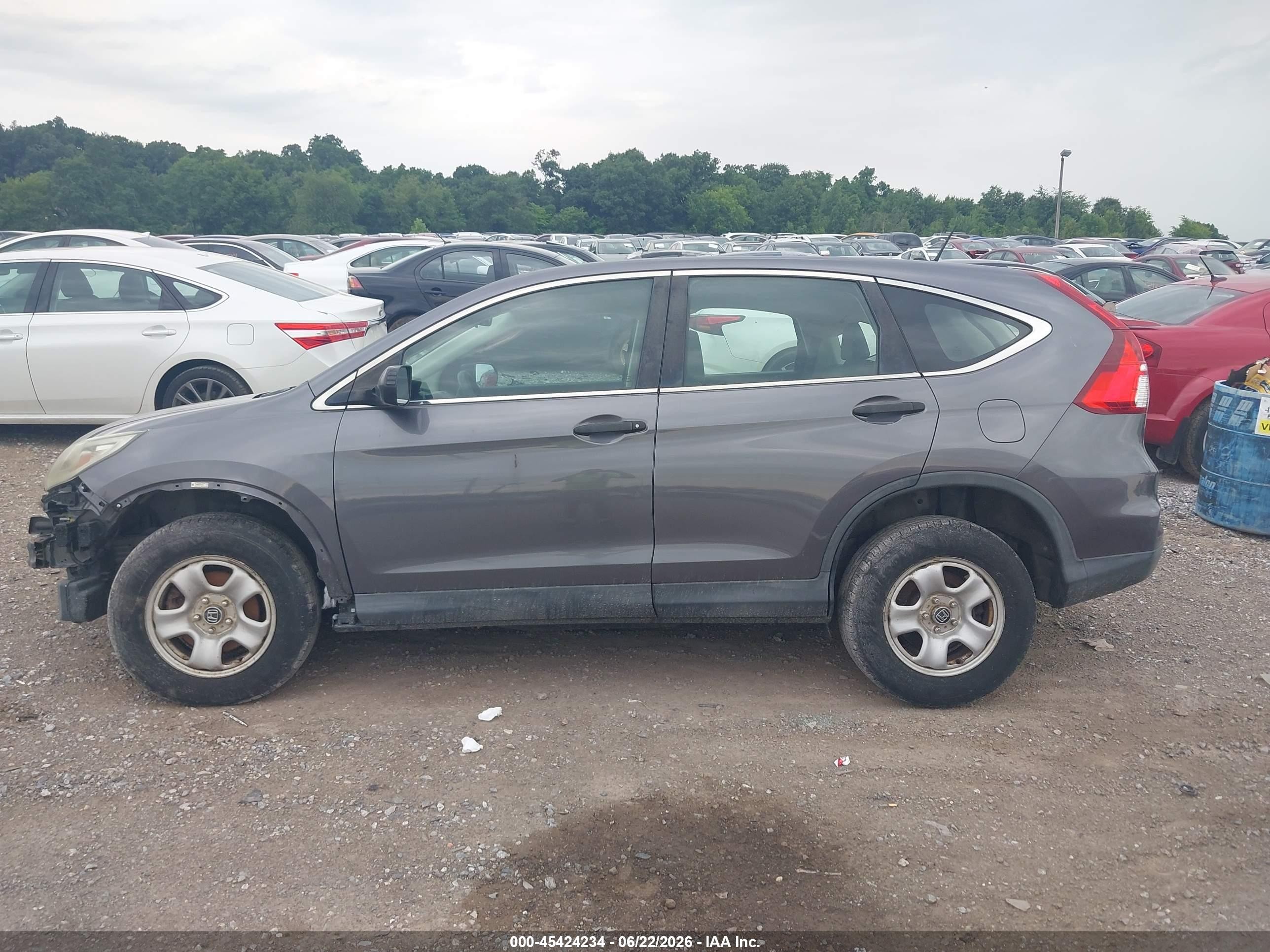 2015 Honda Cr-v Lx Gray vin: 2HKRM4H36FH684291