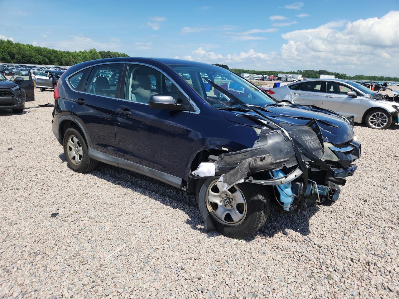 2015 Honda Cr-v Lx Синий vin: 2HKRM4H36FH693511