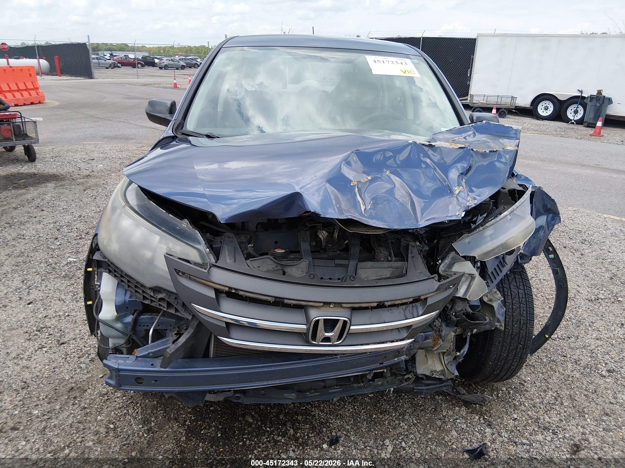 2013 Honda Cr-v Lx Dark Blue vin: 2HKRM4H37DH601433