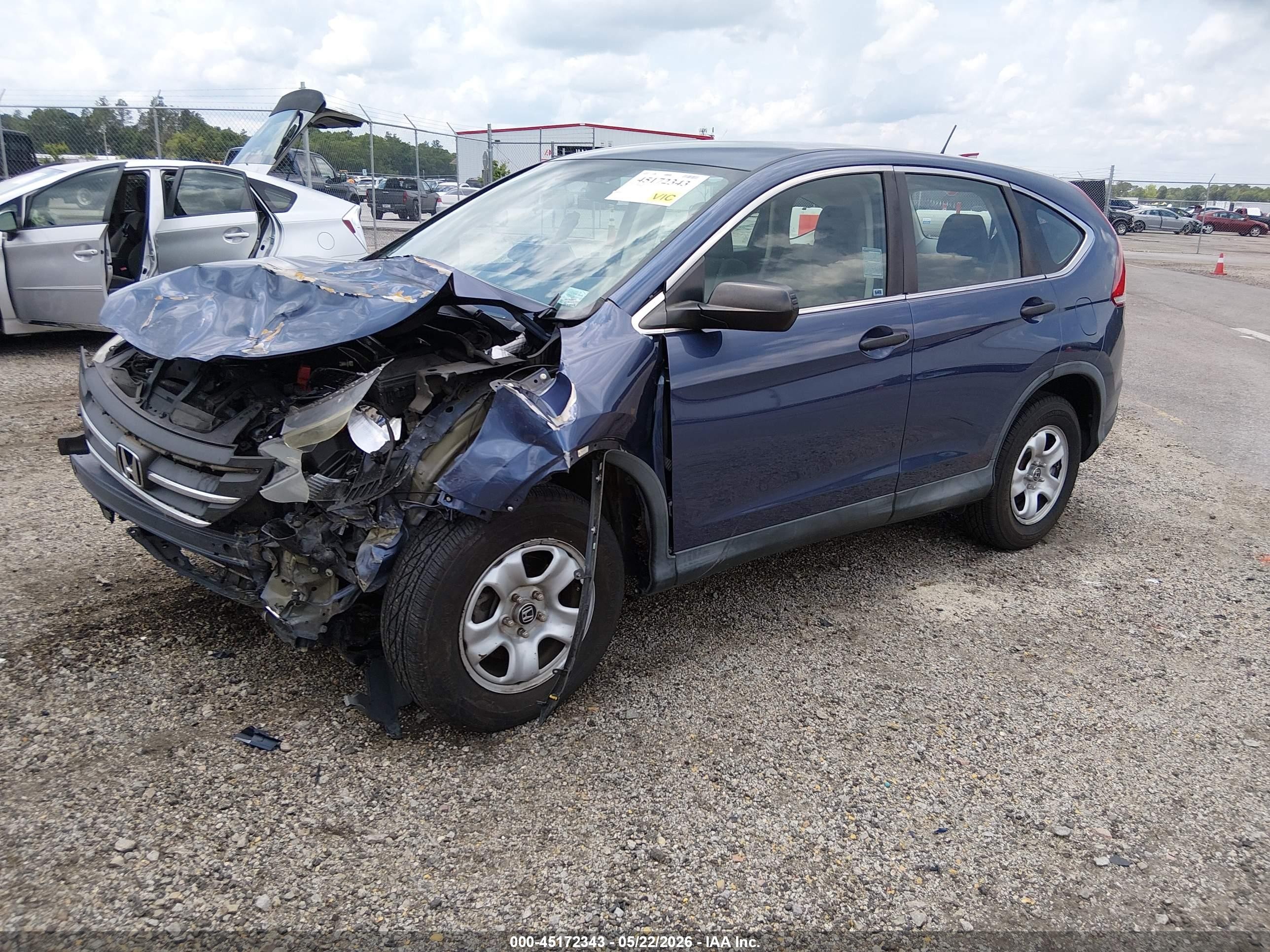 2013 Honda Cr-v Lx Dark Blue vin: 2HKRM4H37DH601433