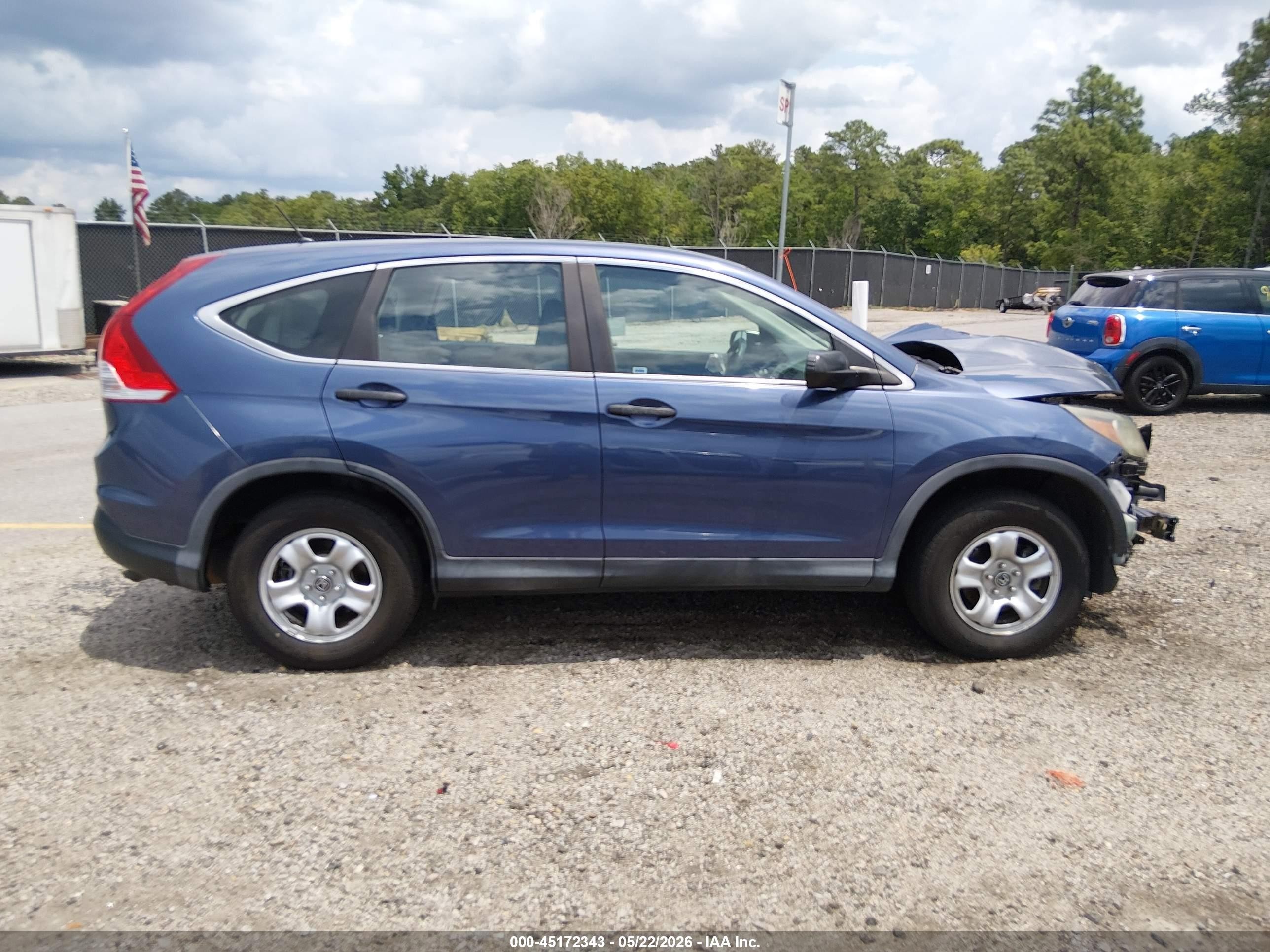 2013 Honda Cr-v Lx Dark Blue vin: 2HKRM4H37DH601433