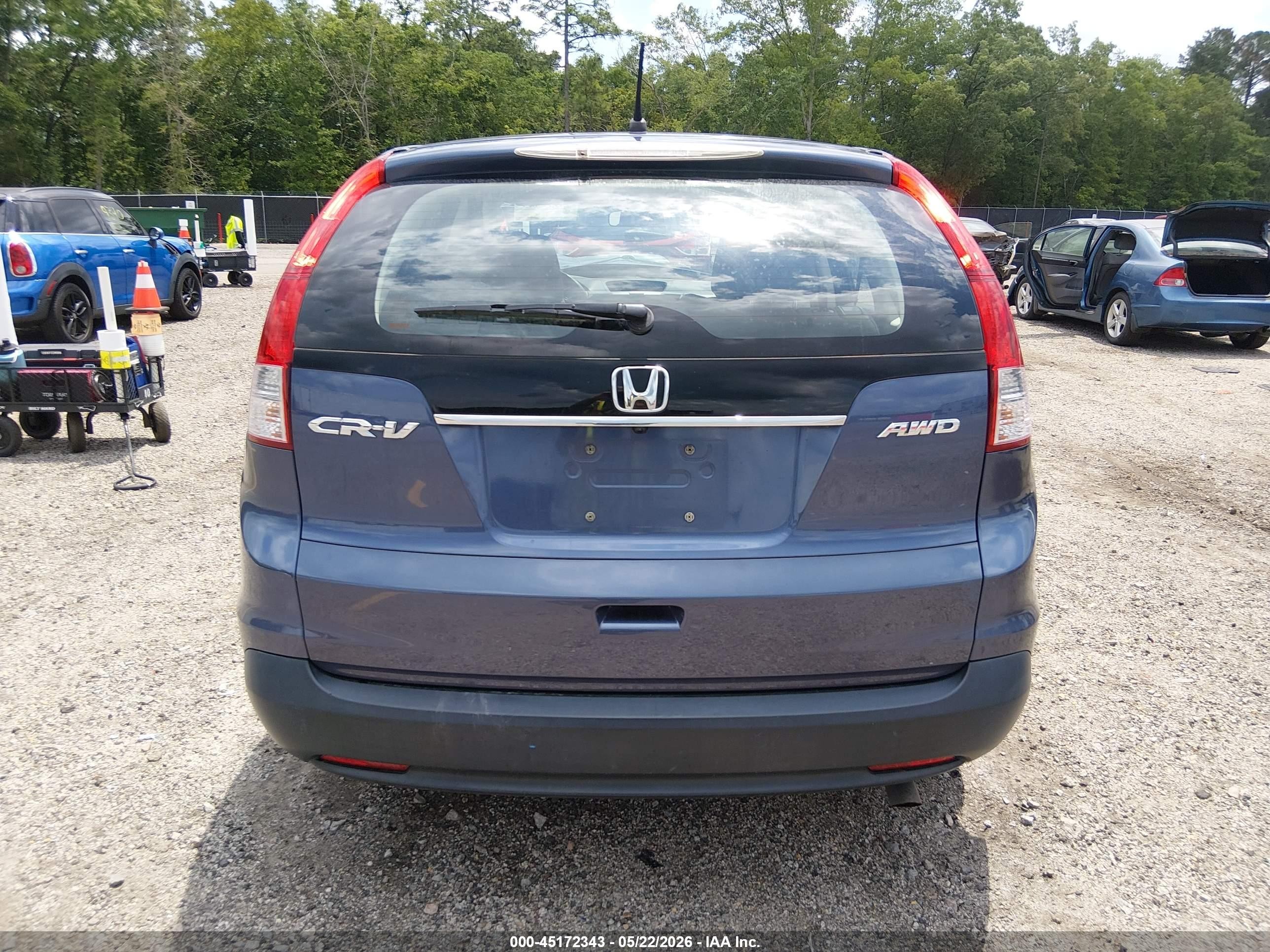 2013 Honda Cr-v Lx Dark Blue vin: 2HKRM4H37DH601433