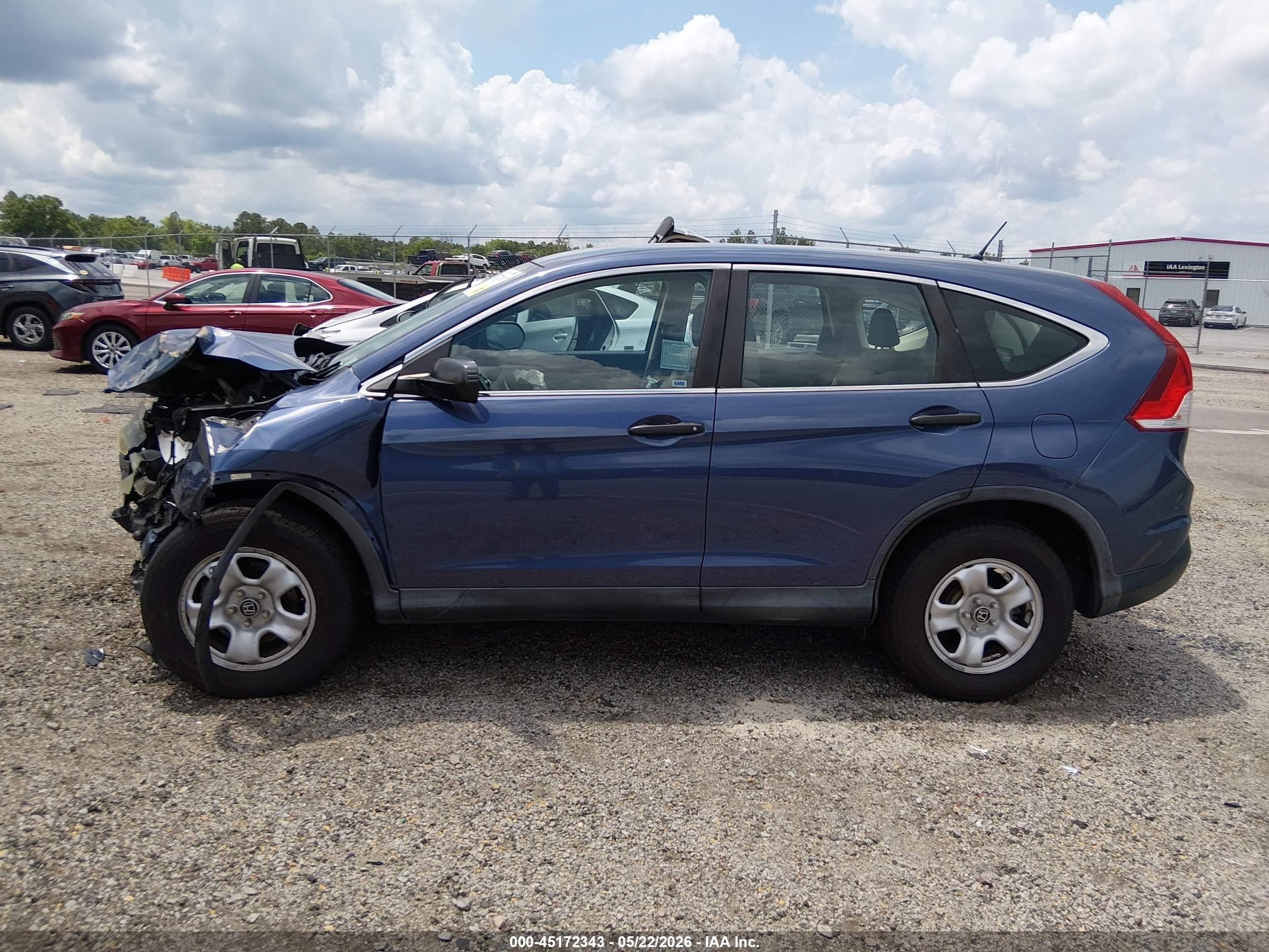 2013 Honda Cr-v Lx Dark Blue vin: 2HKRM4H37DH601433
