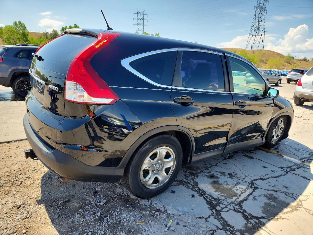 2013 Honda Cr-v Lx Black vin: 2HKRM4H37DH611928