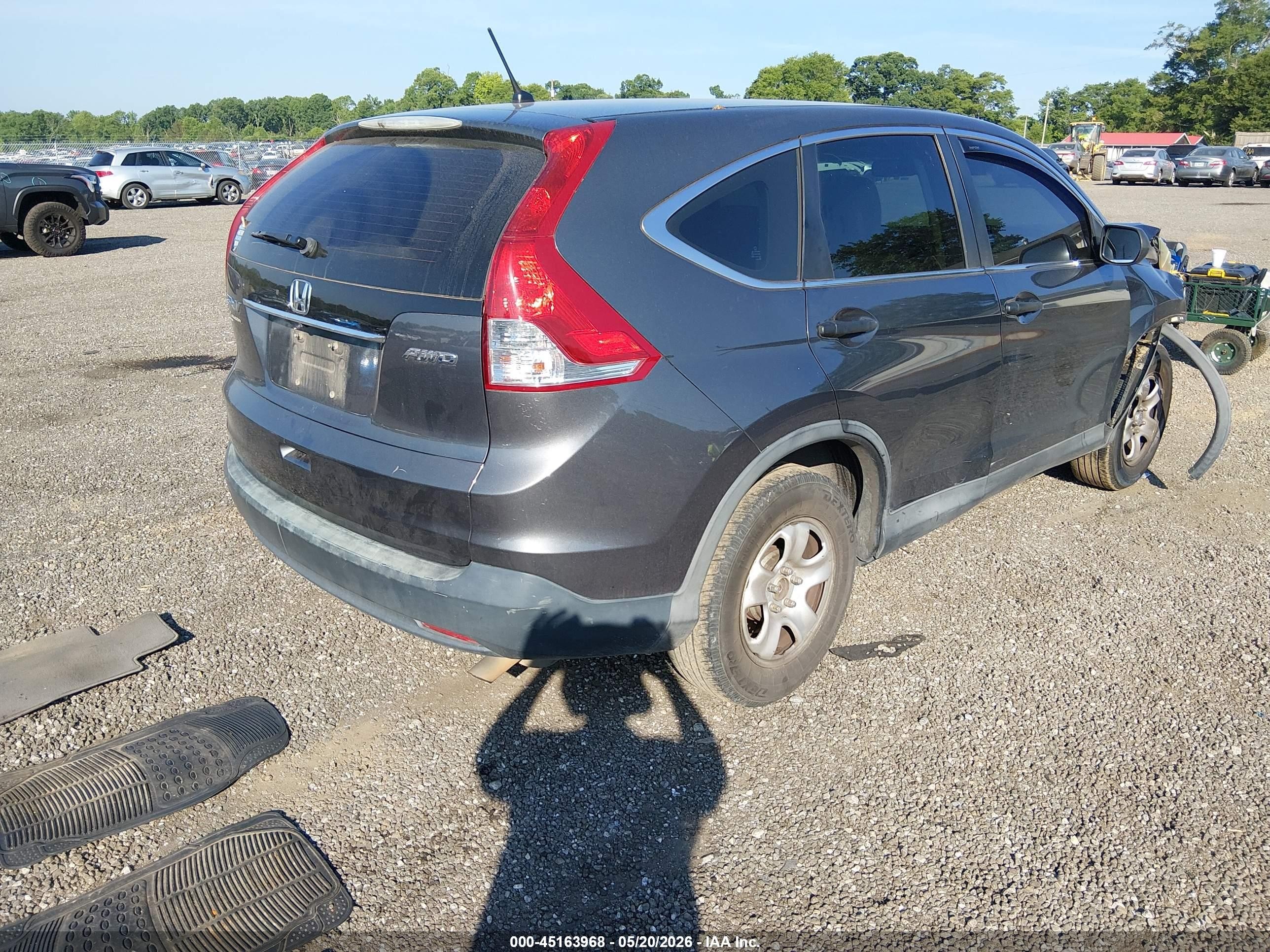 2013 Honda Cr-v Lx Gray vin: 2HKRM4H37DH651040
