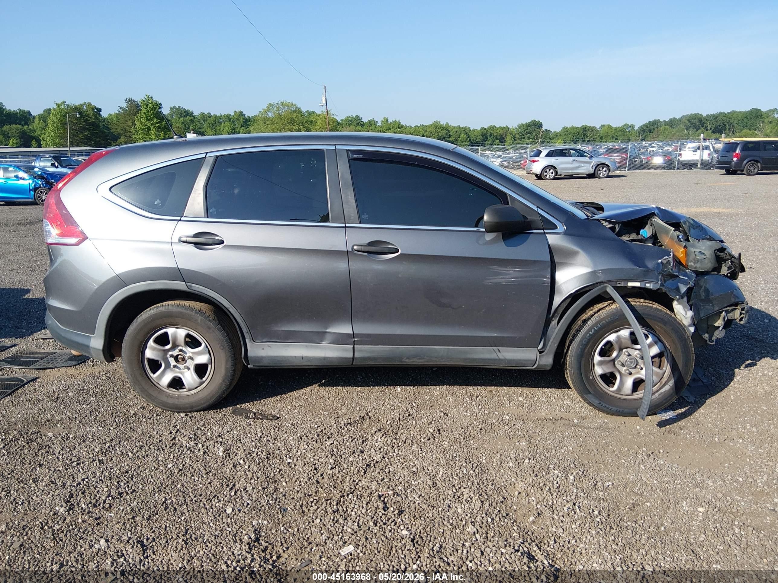 2013 Honda Cr-v Lx Gray vin: 2HKRM4H37DH651040