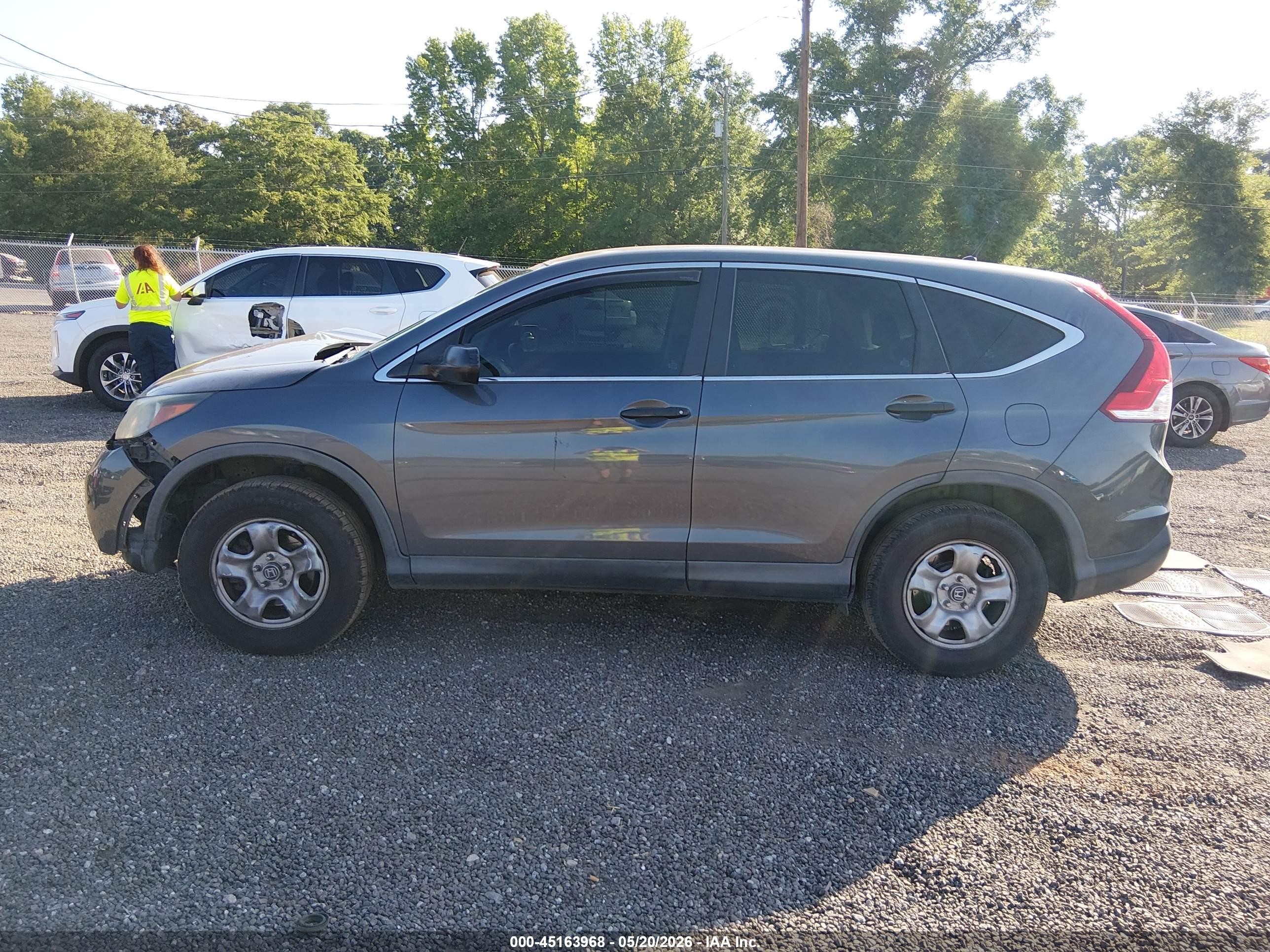 2013 Honda Cr-v Lx Gray vin: 2HKRM4H37DH651040