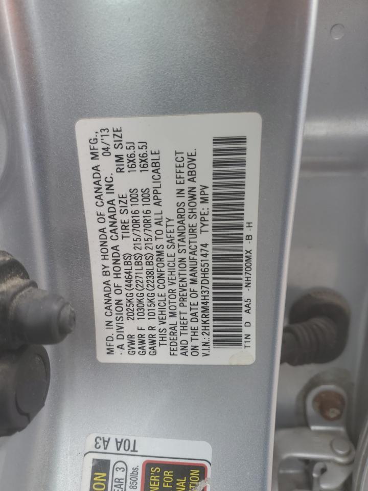 2013 Honda Cr-v Lx Silver vin: 2HKRM4H37DH651474