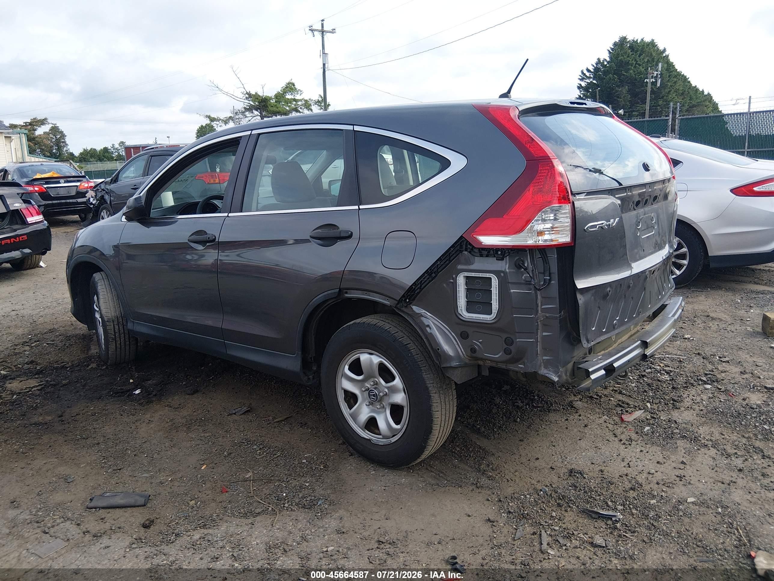 2013 Honda Cr-v Lx Silver vin: 2HKRM4H37DH671045