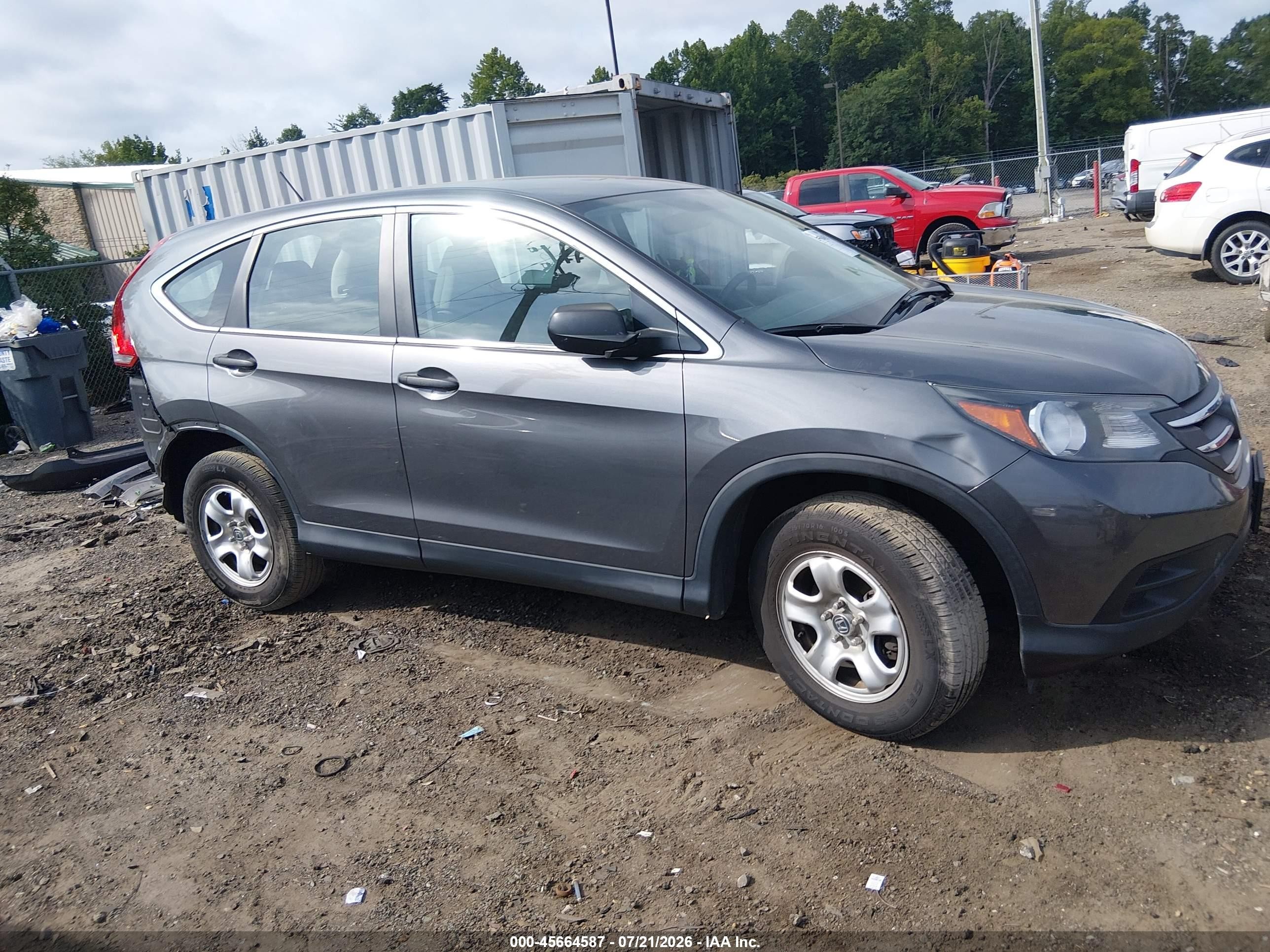 2013 Honda Cr-v Lx Silver vin: 2HKRM4H37DH671045