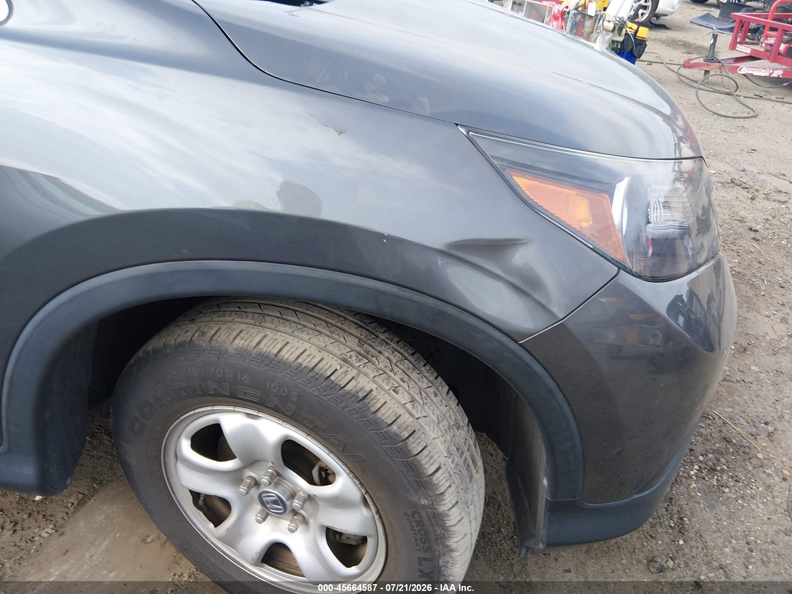 2013 Honda Cr-v Lx Silver vin: 2HKRM4H37DH671045