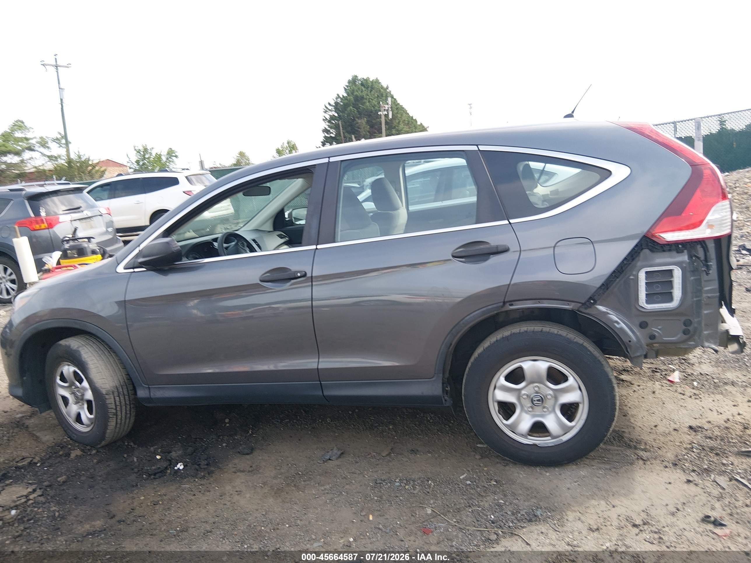 2013 Honda Cr-v Lx Silver vin: 2HKRM4H37DH671045