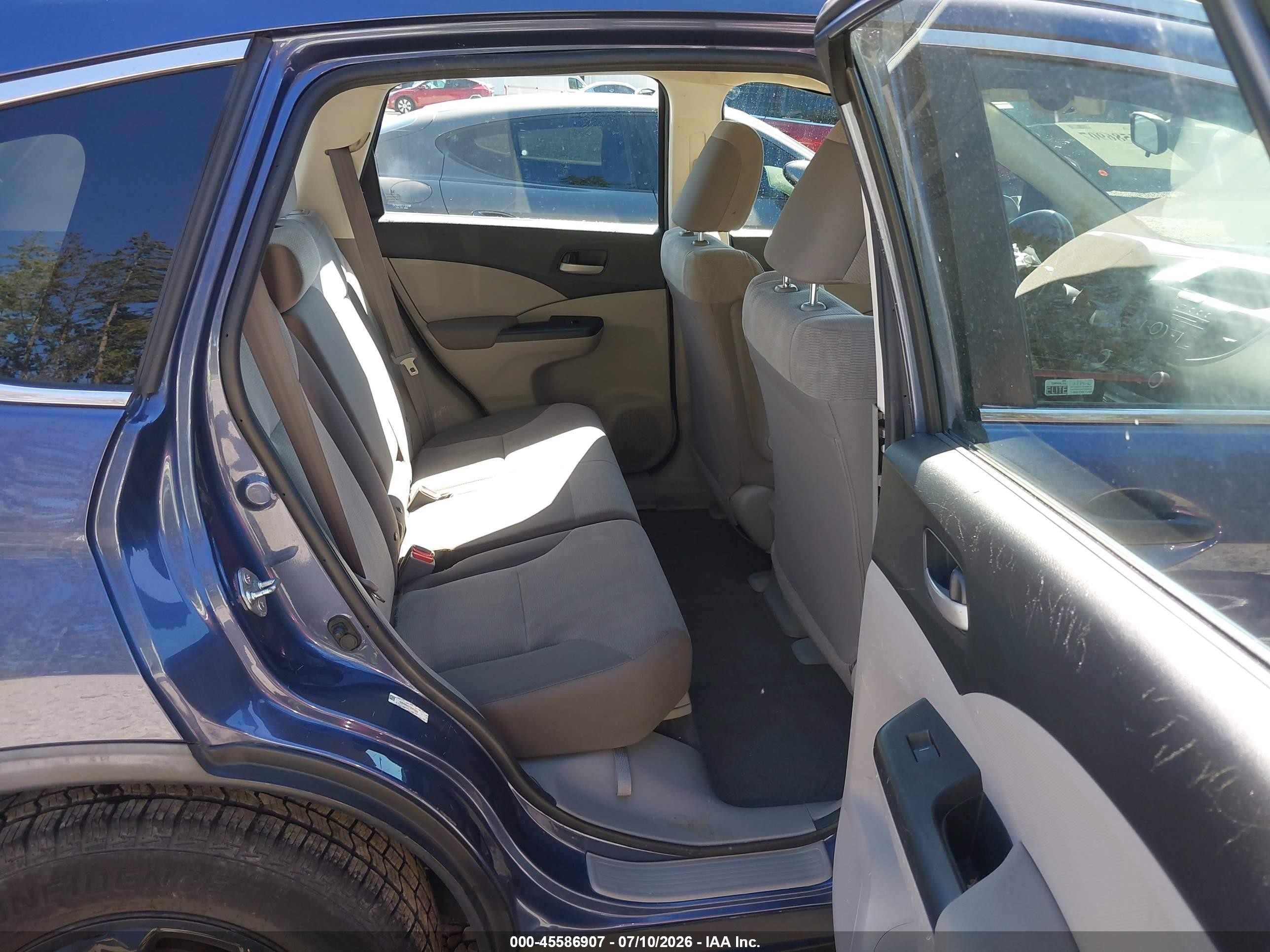 2013 Honda Cr-v Lx Blue vin: 2HKRM4H37DH673359