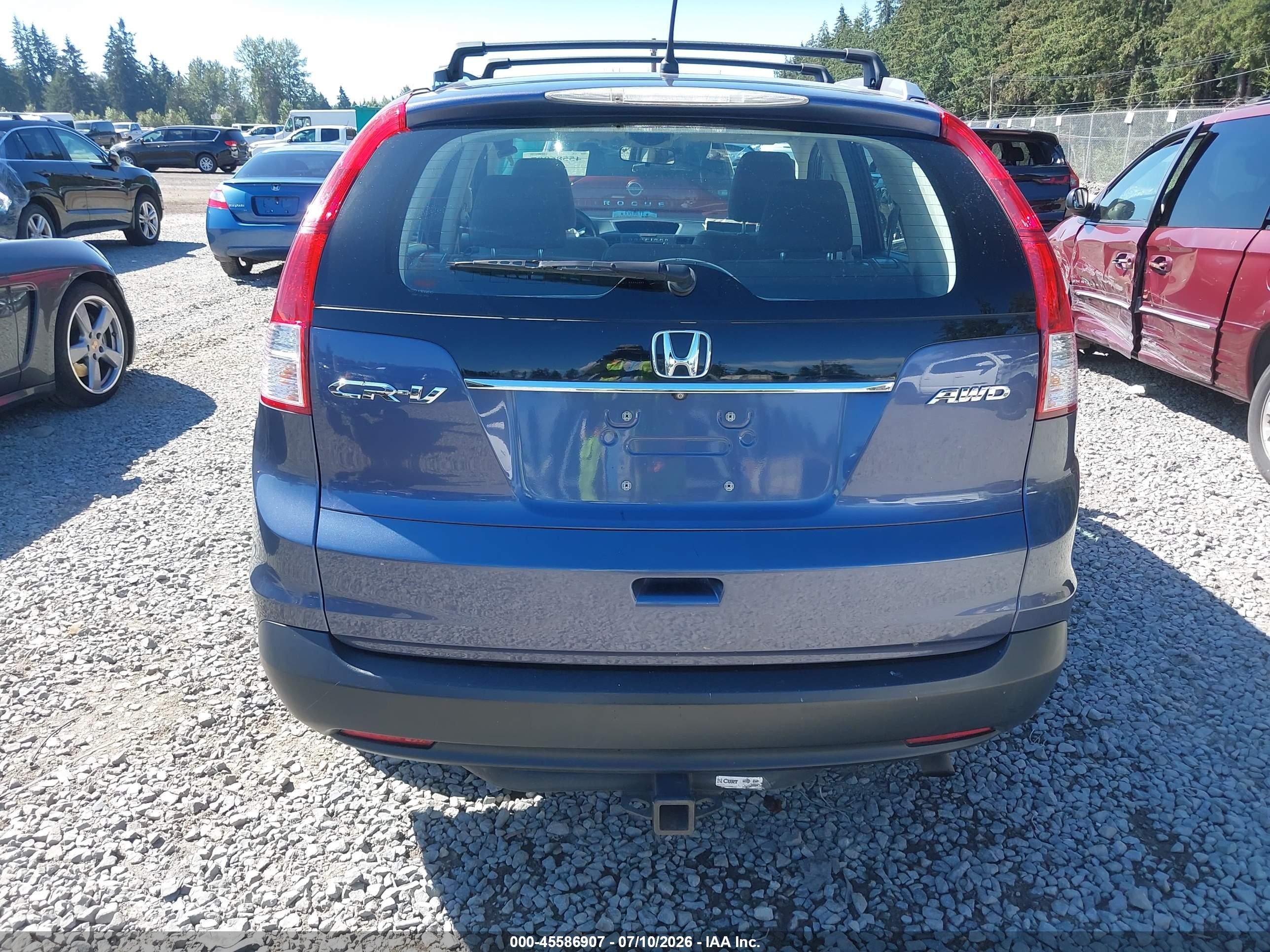 2013 Honda Cr-v Lx Blue vin: 2HKRM4H37DH673359