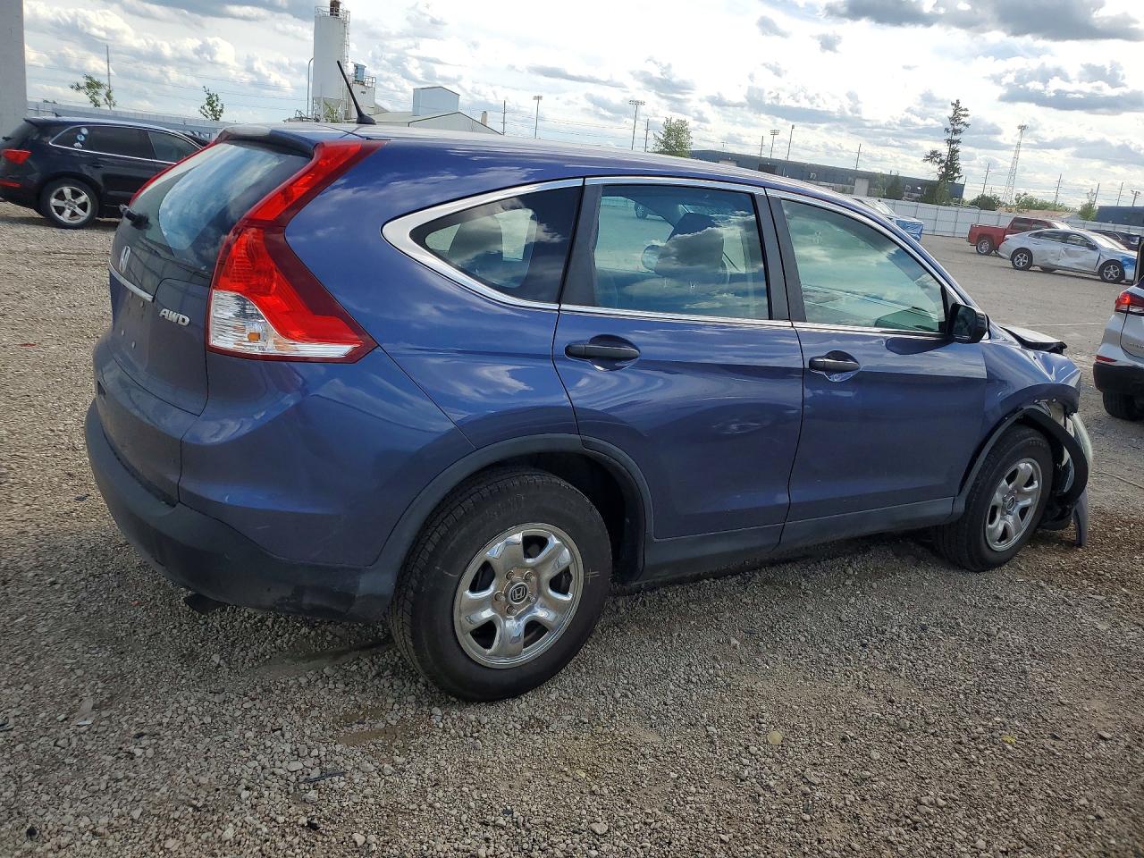 2013 Honda Cr-v Lx Blue vin: 2HKRM4H37DH687875
