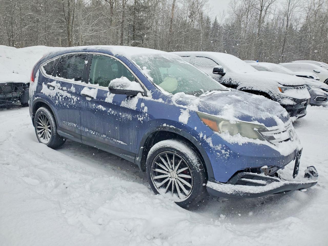 2014 Honda Cr-v Lx Blue vin: 2HKRM4H37EH109535
