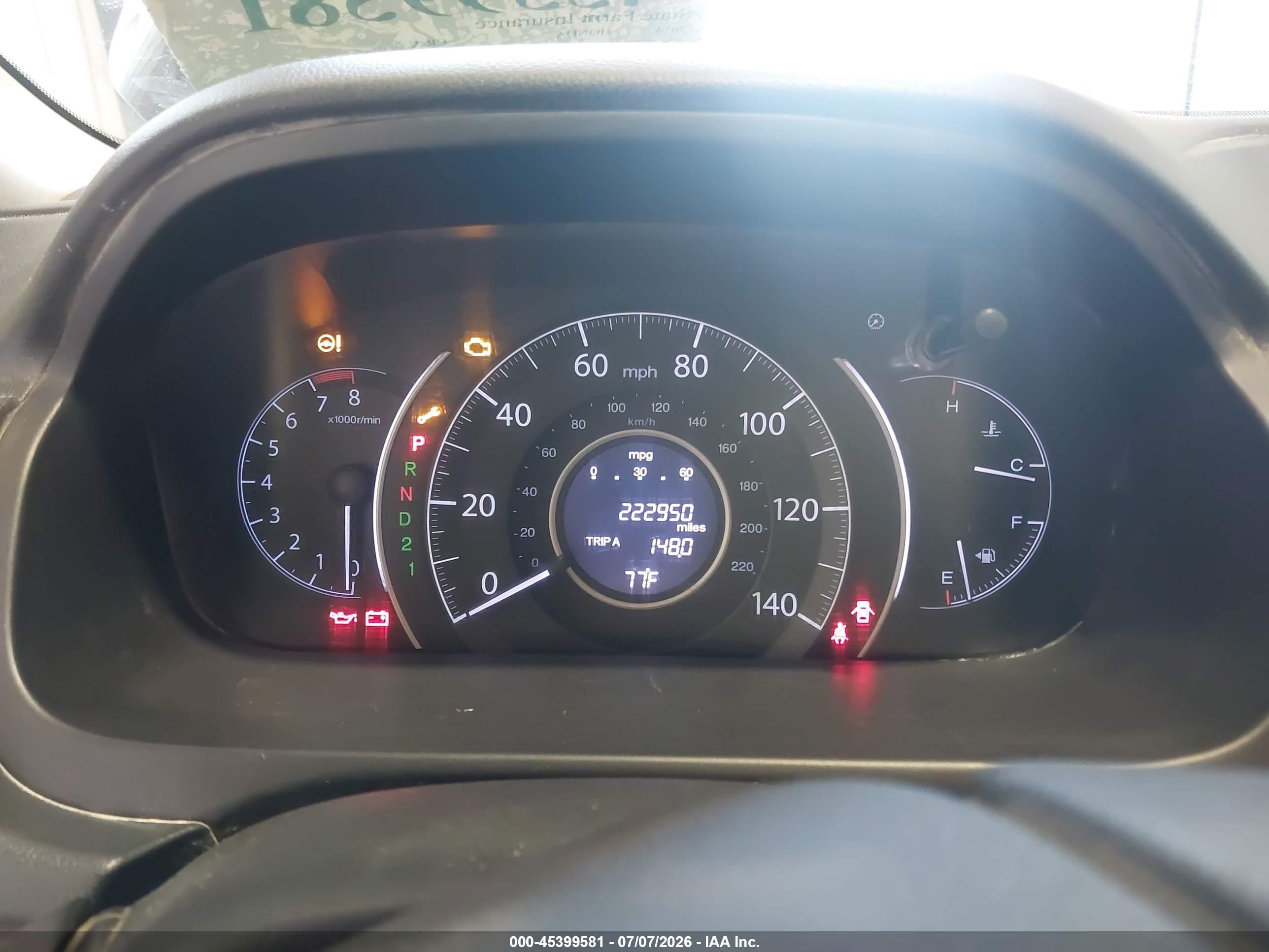 2014 Honda Cr-v Lx Gray vin: 2HKRM4H37EH607623