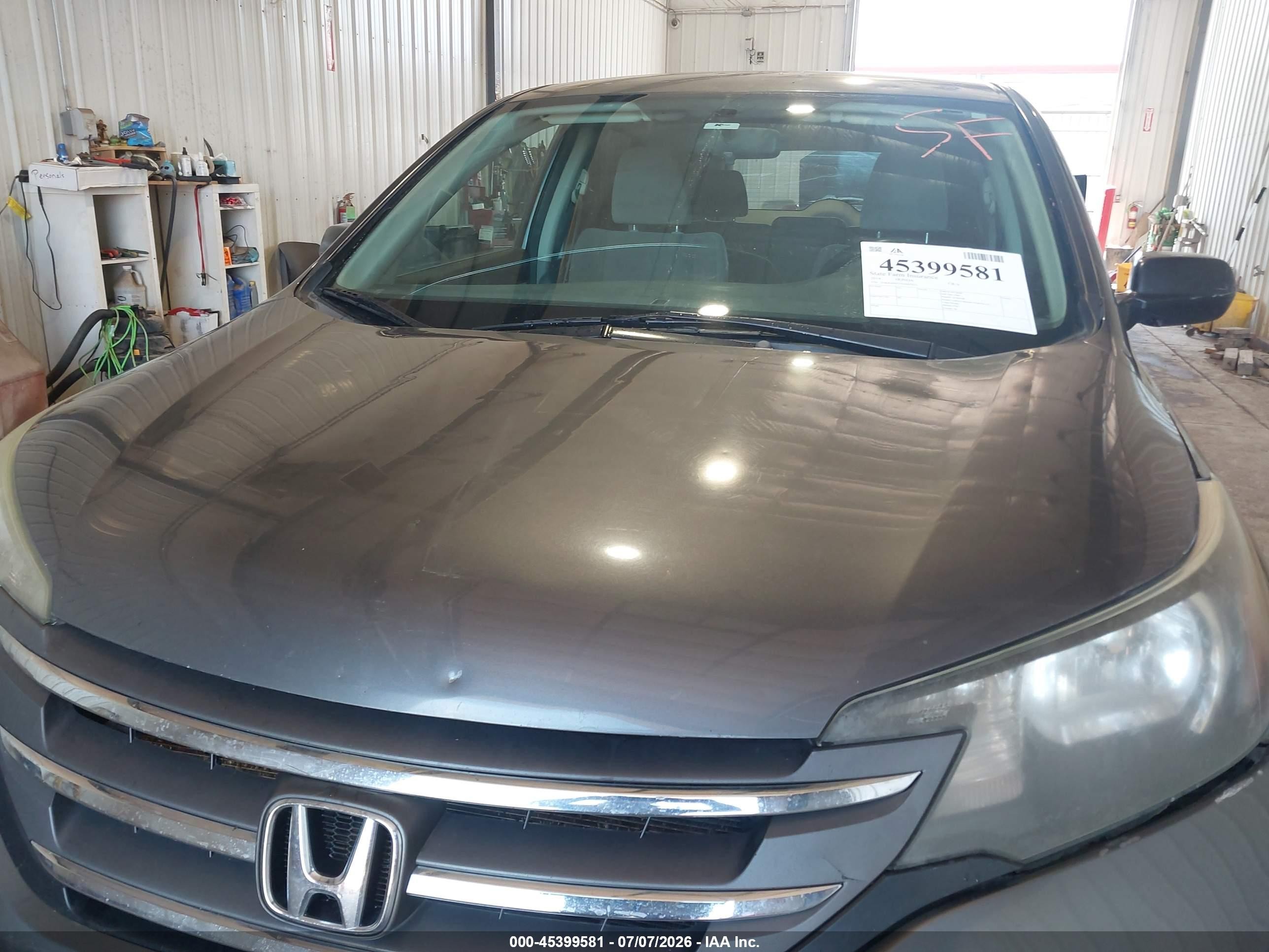 2014 Honda Cr-v Lx Gray vin: 2HKRM4H37EH607623